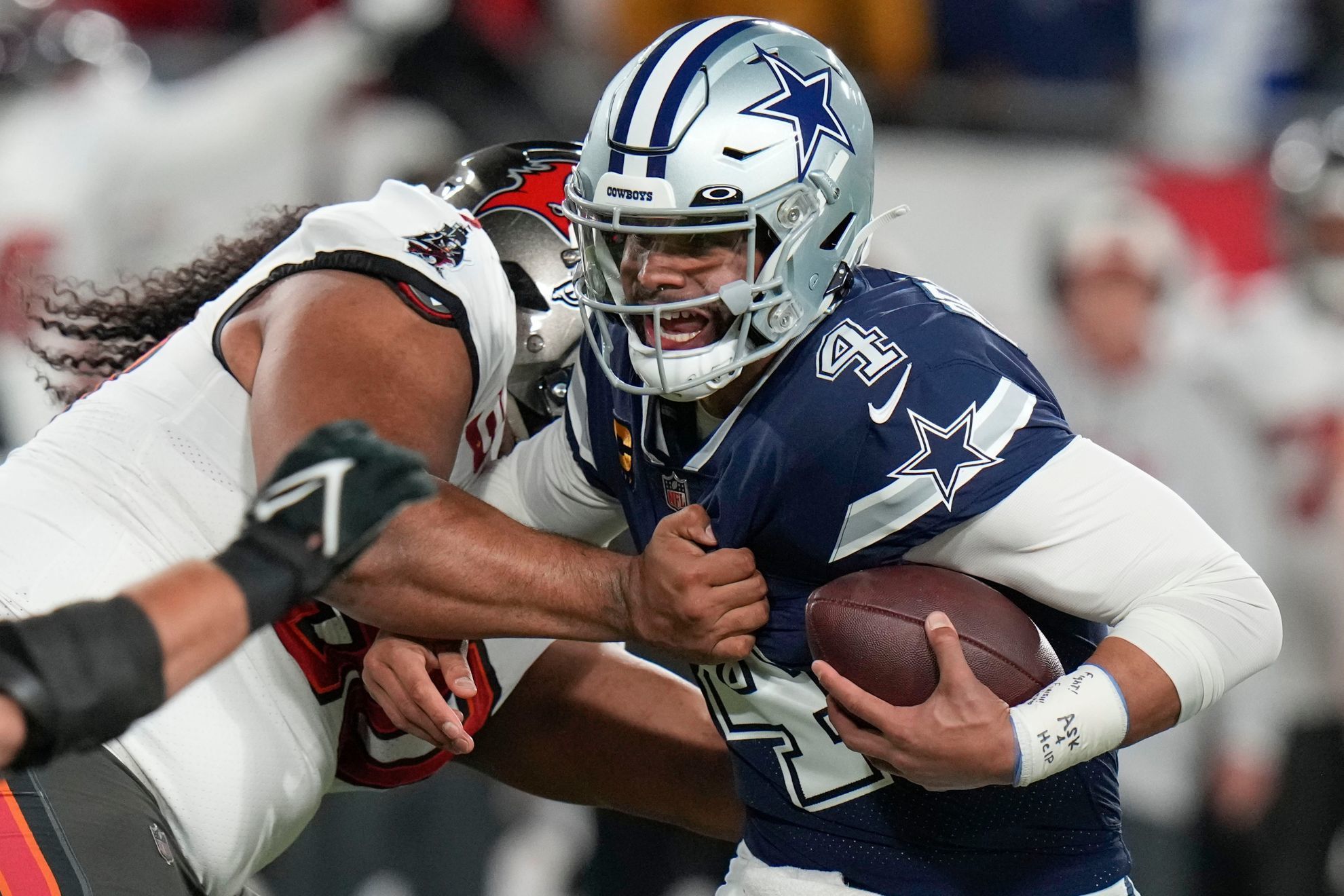 Dak Prescott threw four touchdown passes and rushed for another