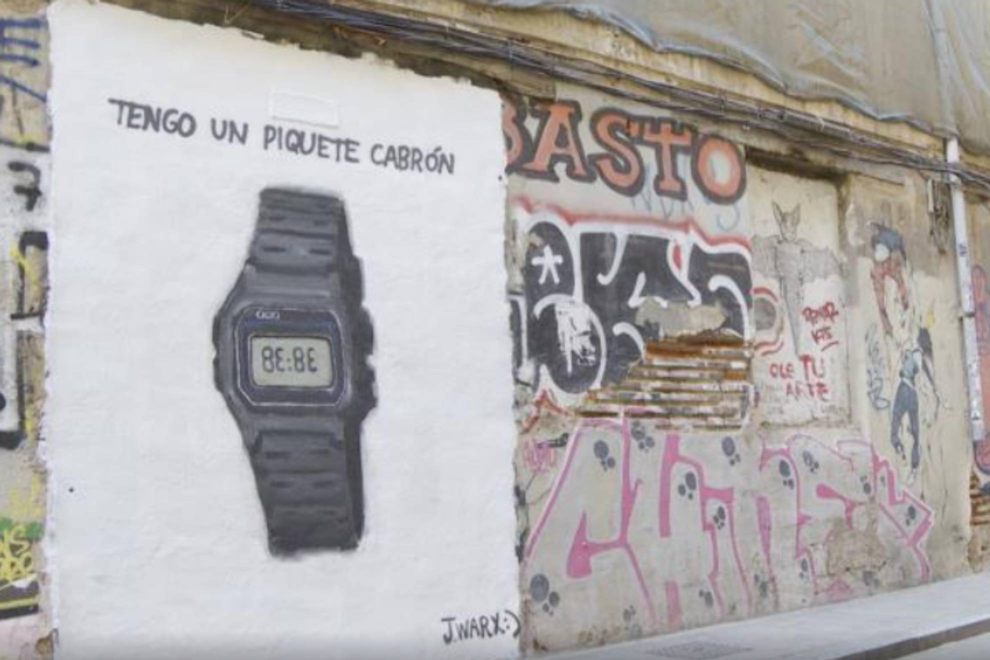 Un grafiti en Valencia plasma la polmica por la cancin de Shakira contra Piqu