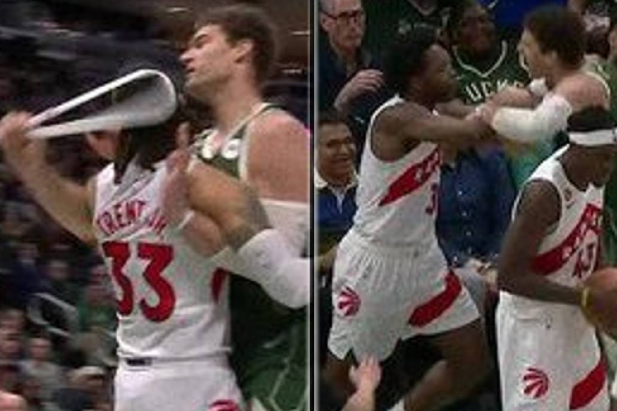 Noche de peleas en la NBA: le arranca la cinta de la cabeza y se desata una ira incontrolable