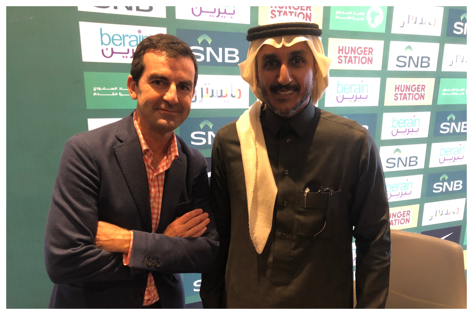 Nuestro redactor, con el Secretario General de la Federacin saud.