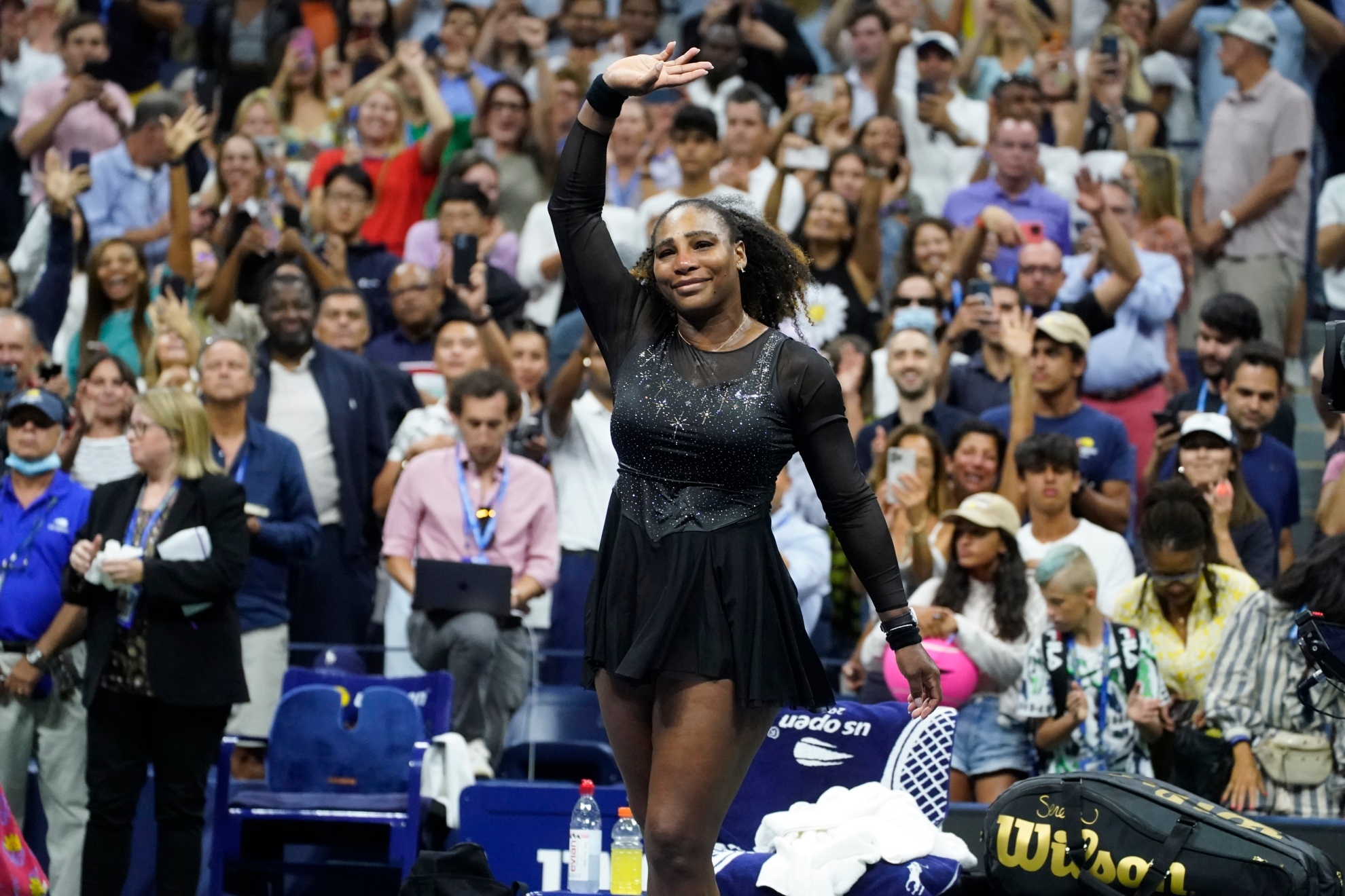 Serena Williams playing the last Grand Slam of her career.