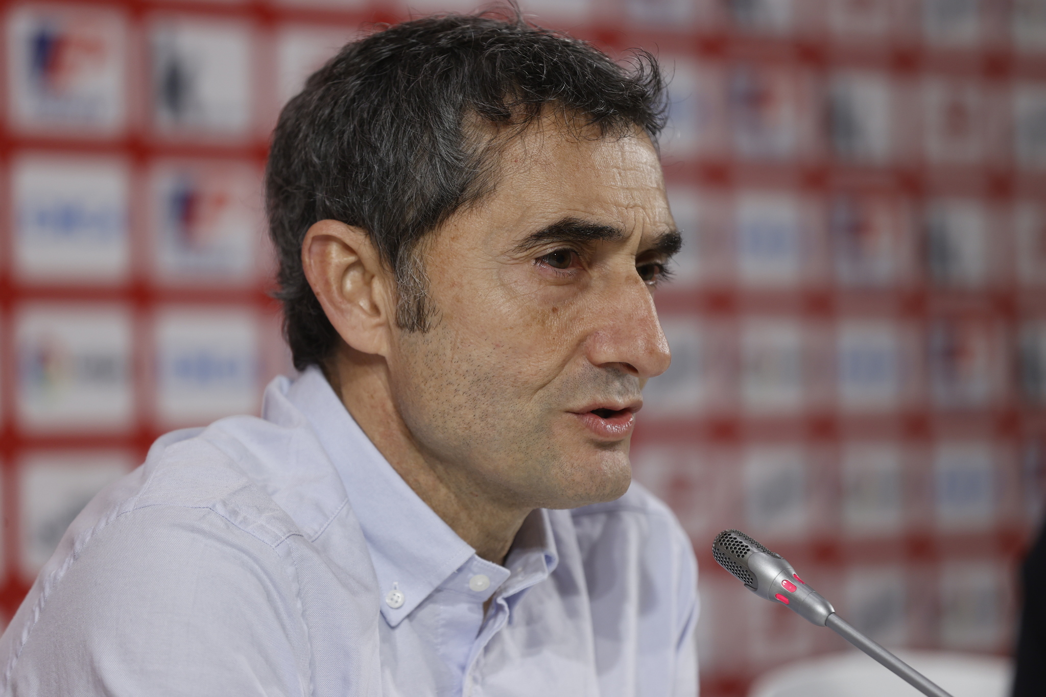 Valverde, durante su comparecencia de prensa en San Mams.