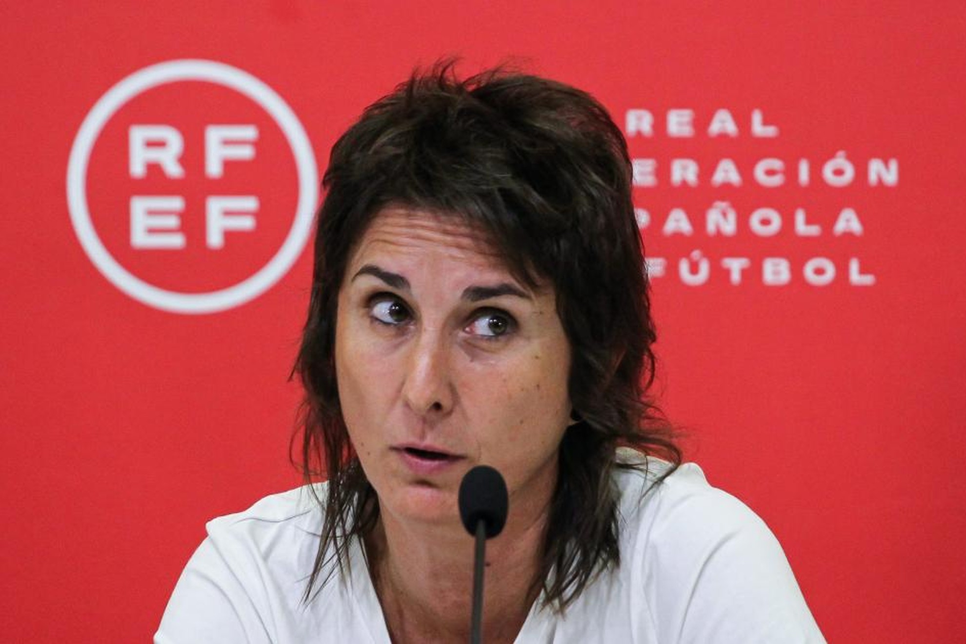 Marta Frías en rueda de prensa / RFEF