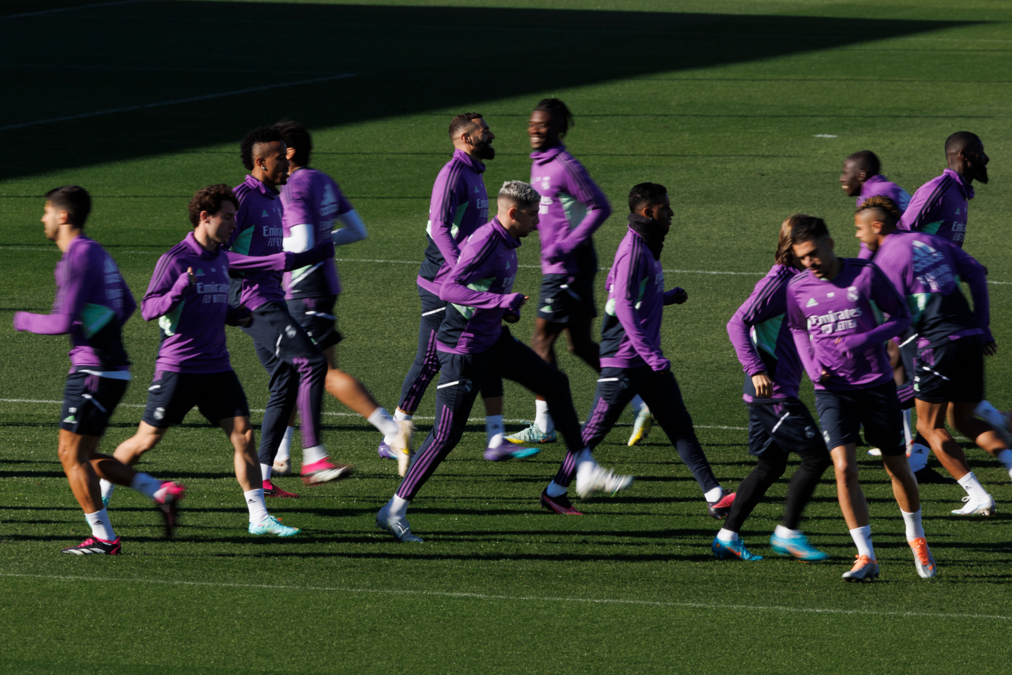 Imagen del entrenamiento de hoy el Real Madrid.