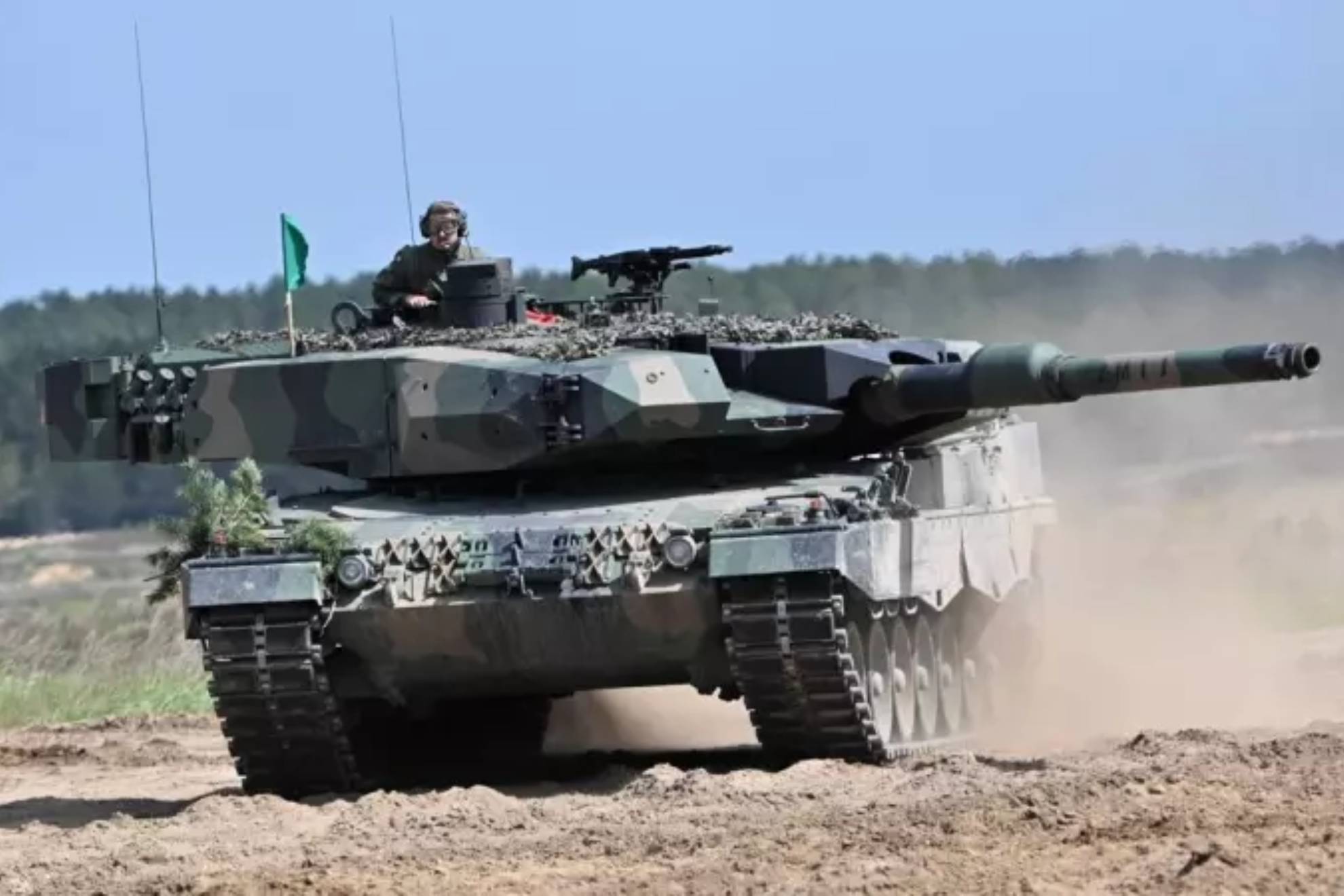 Los tanques Leopard de Polonia durante unas maniobras.