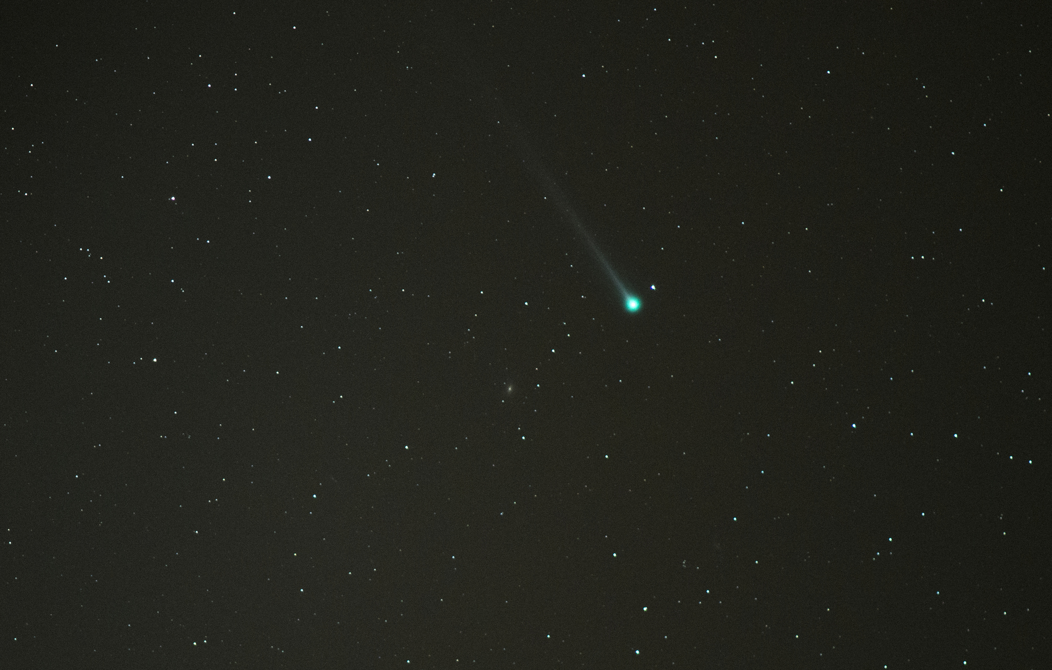 Un cometa brillante, visto desde California.