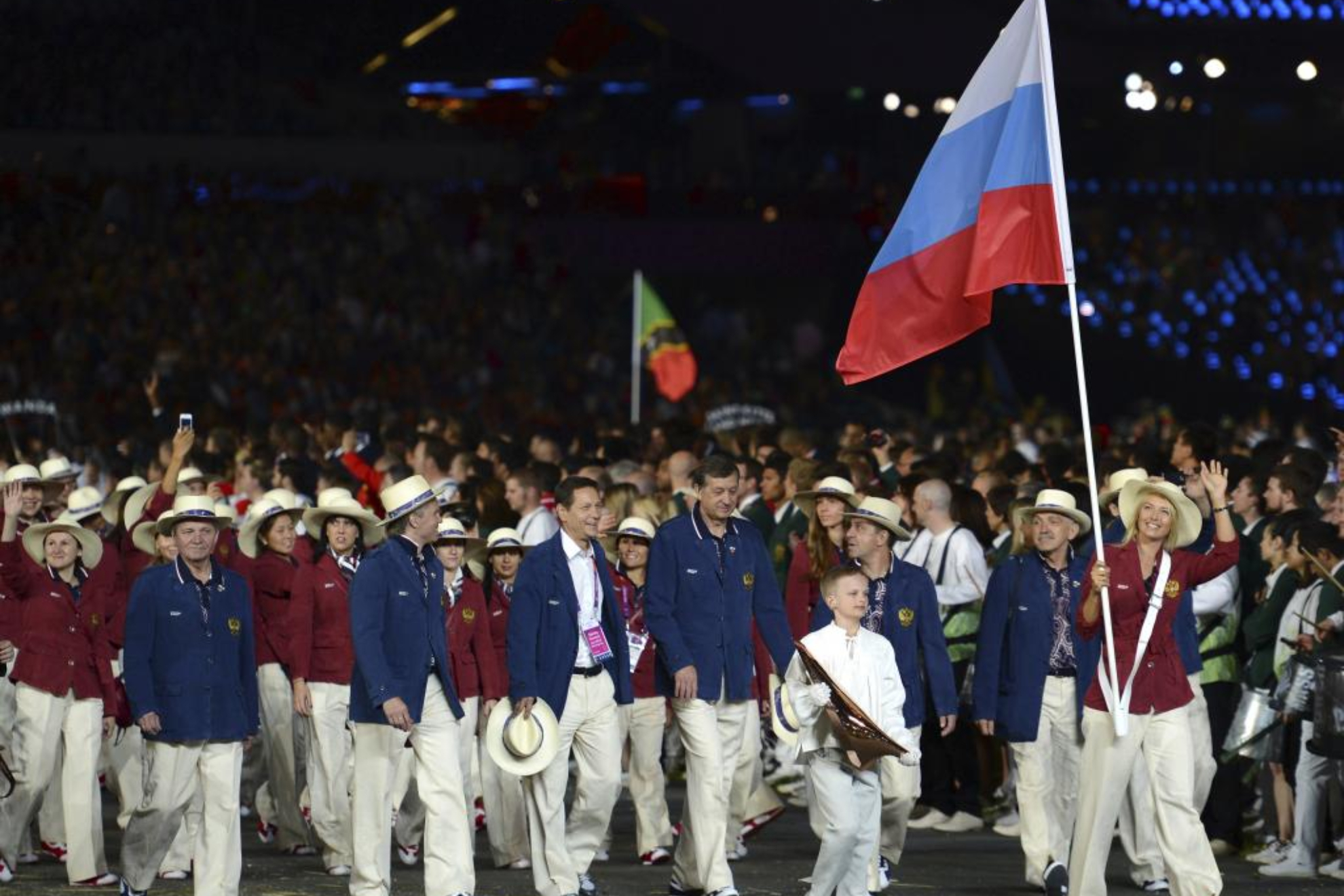 La delegación rusa en los Juegos Olímpicos de Londres 2012.