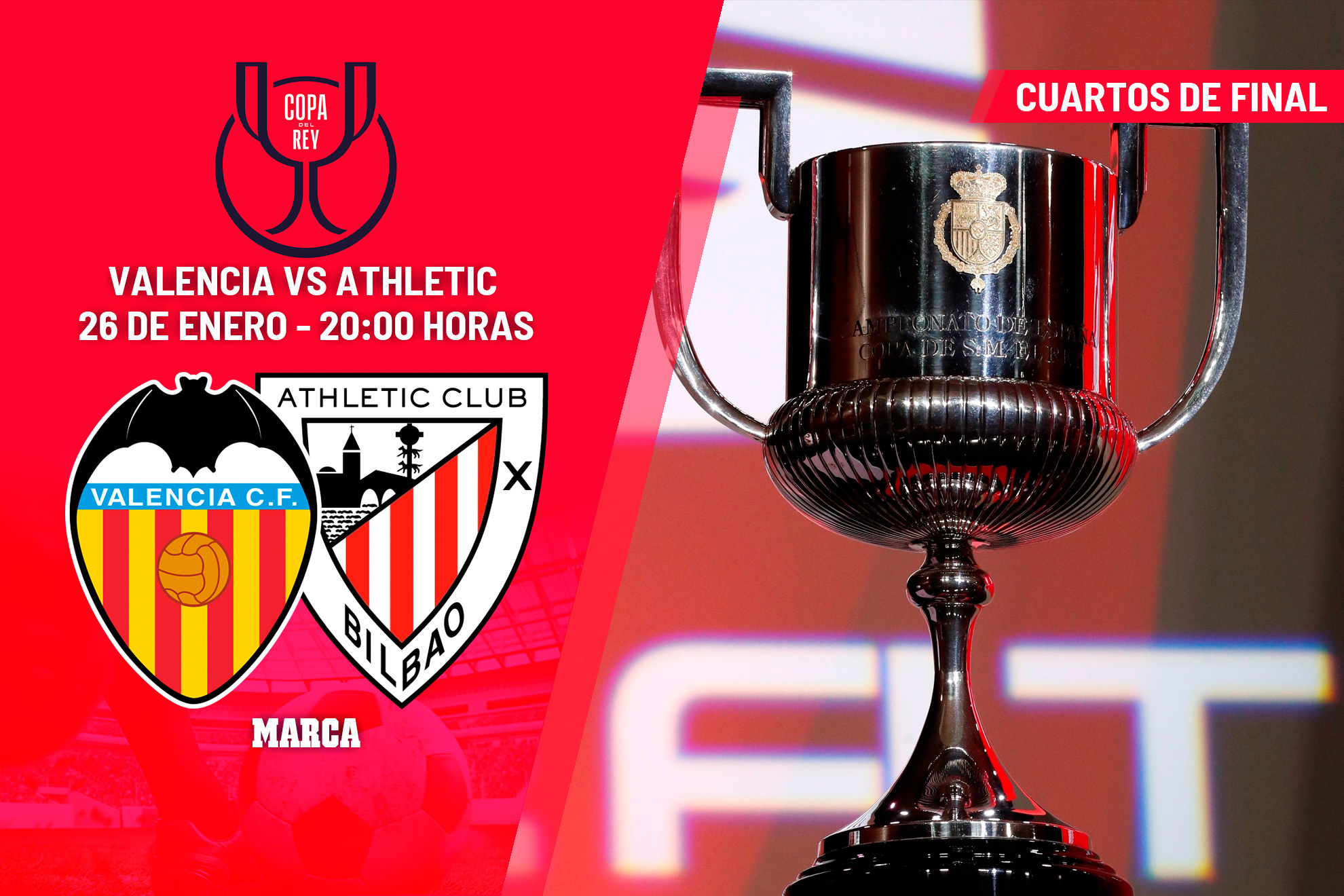Valencia - Athletic Bilbao | Resumen, resultado y goles de la Copa del Rey