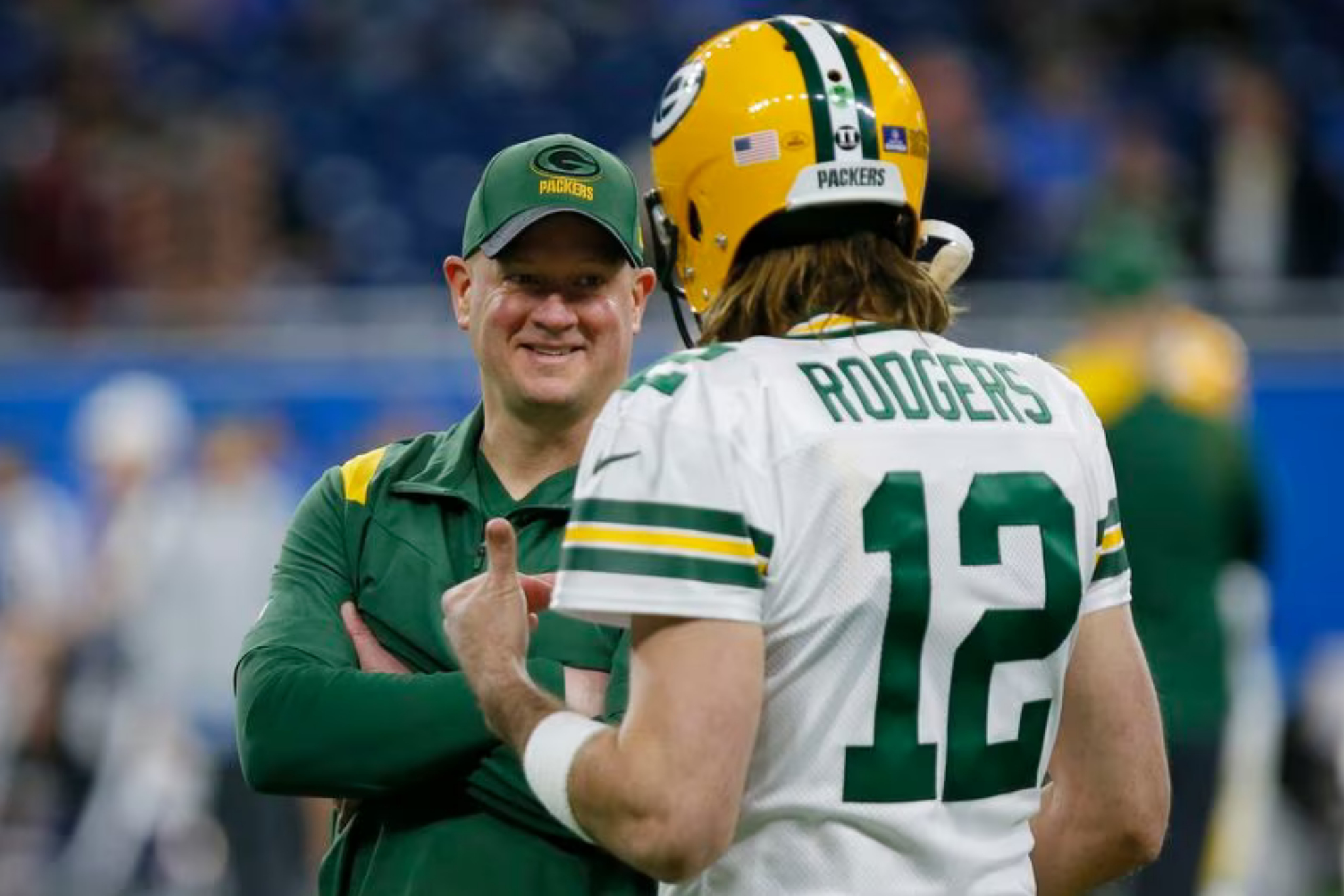 Nathaniel Hackett and Aaron Rodgers have a history working together in the Green Bay Packers.