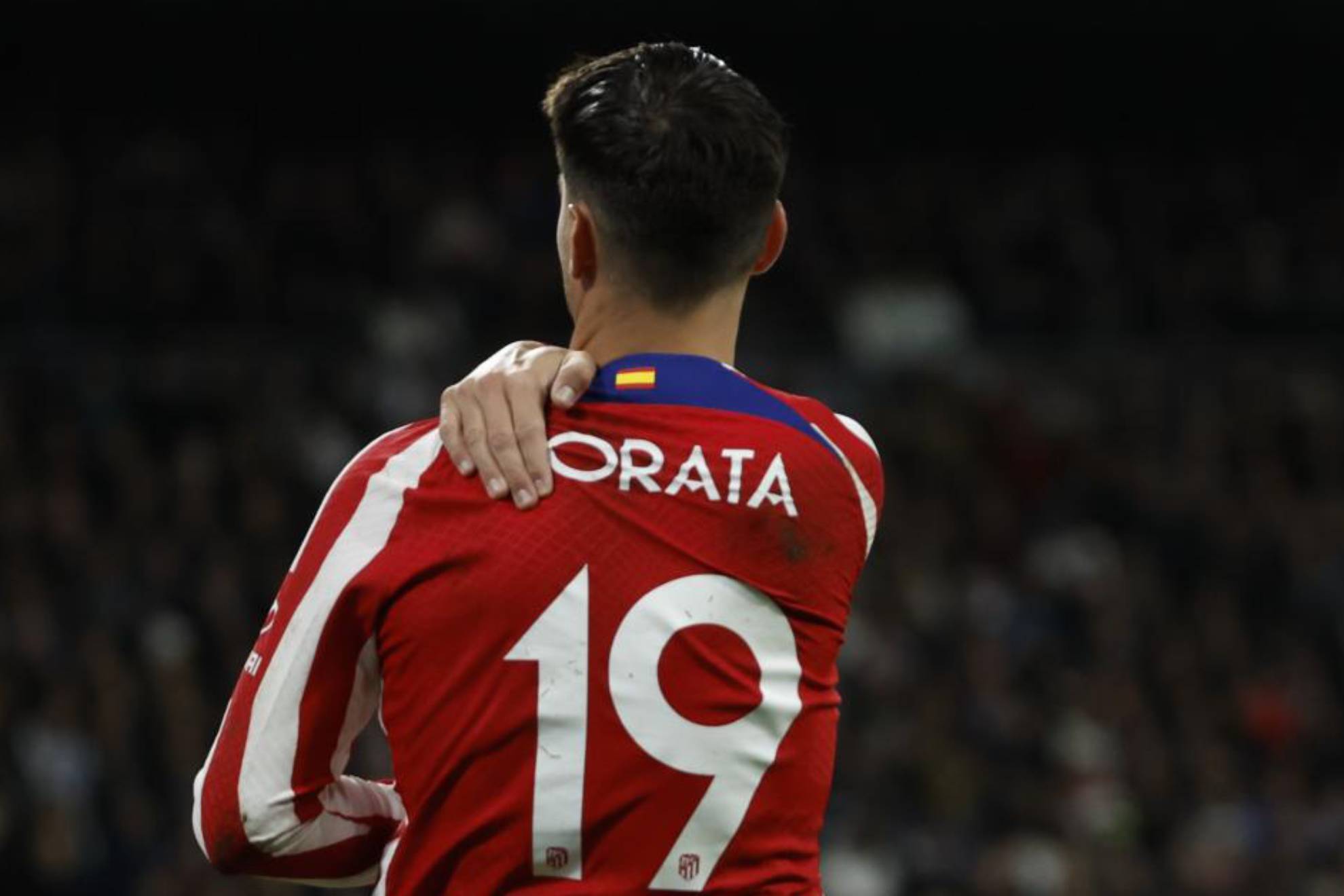 Morata, celebrando su gol en el Bernabu