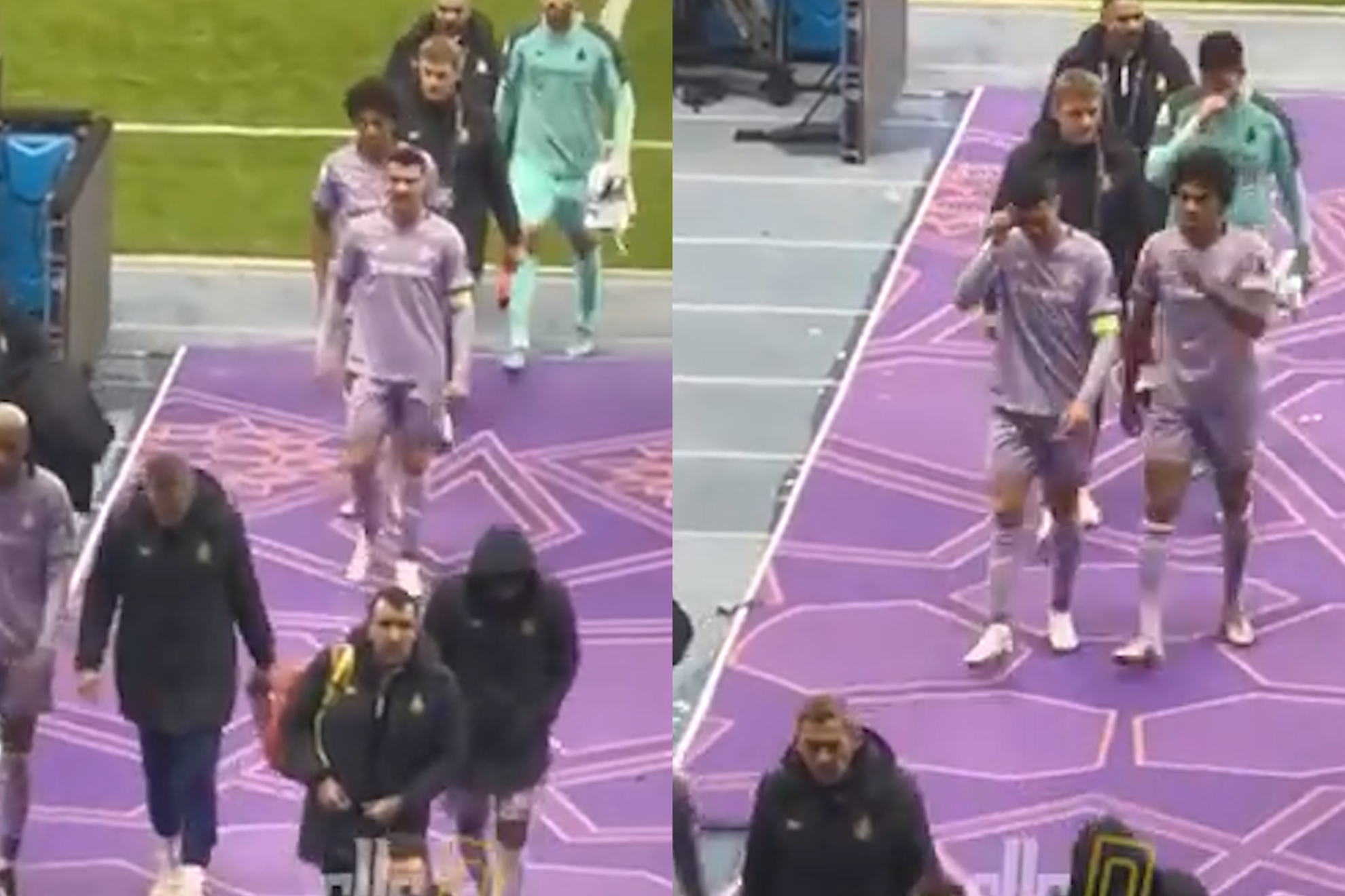 Cristiano eliminado de la Supercopa y la afición rival le despide con gritos de "¡Messi, Messi!"