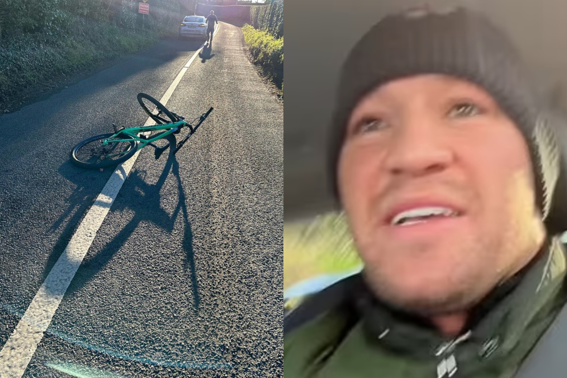 onor McGregor suffers a bike accident.