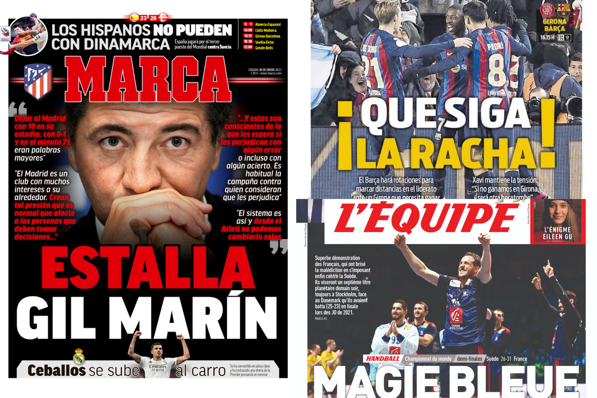 Las portadas: 'Estalla Gil Marín' y mucho más