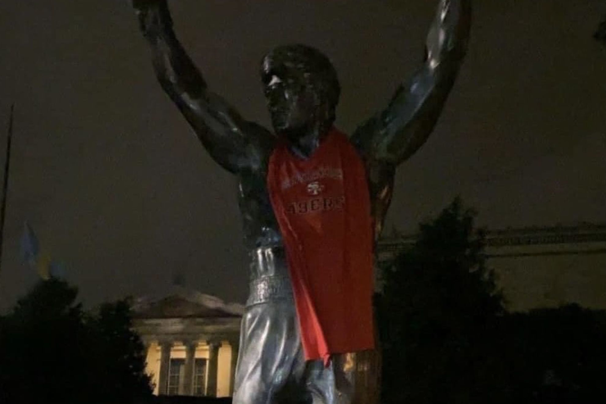Rocky Balboa statue in Philadelphia defaced by 49ers fans ahead of Eages clash