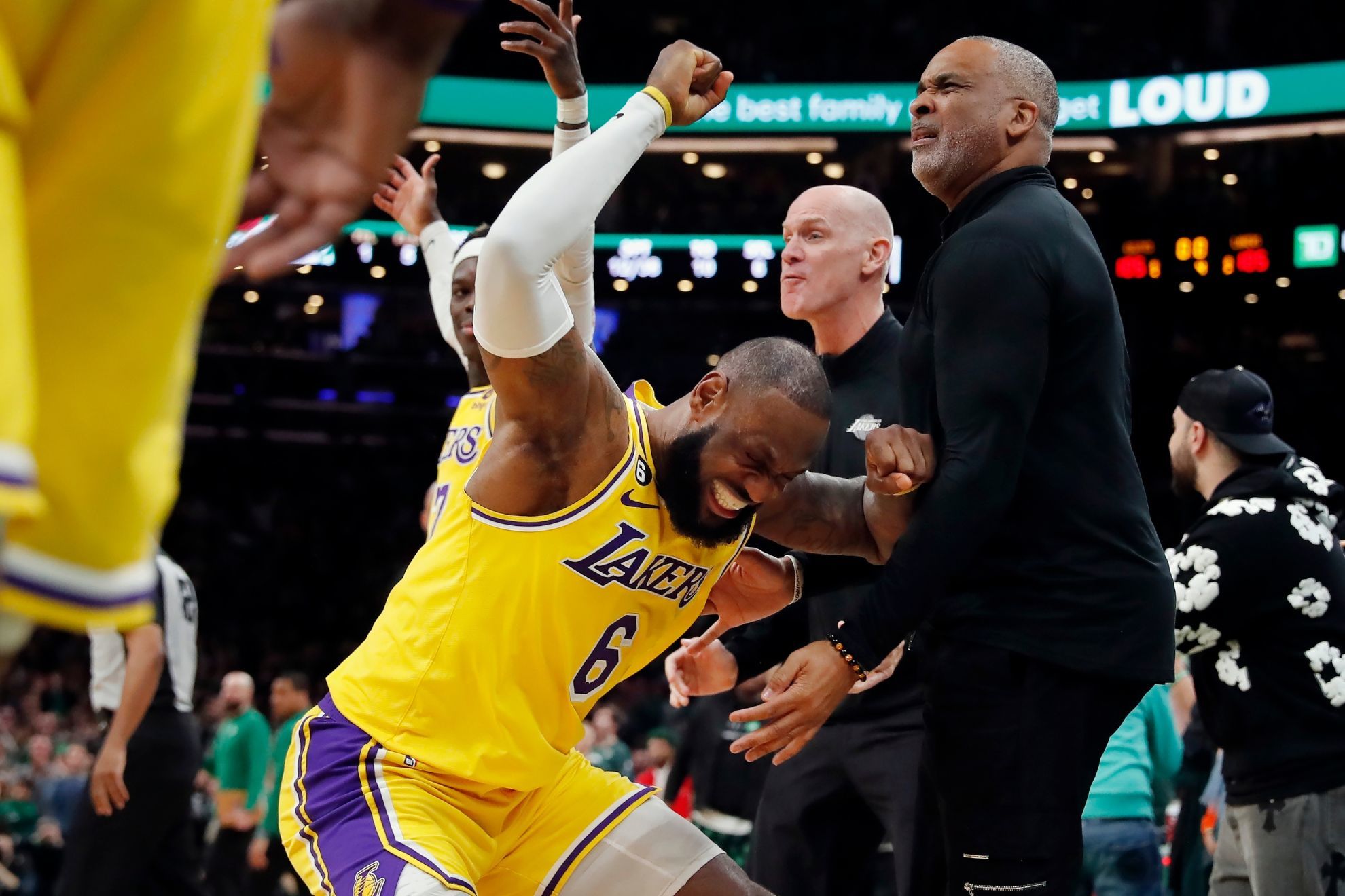 Lakers superstar LeBron James was beside himself after the no-call