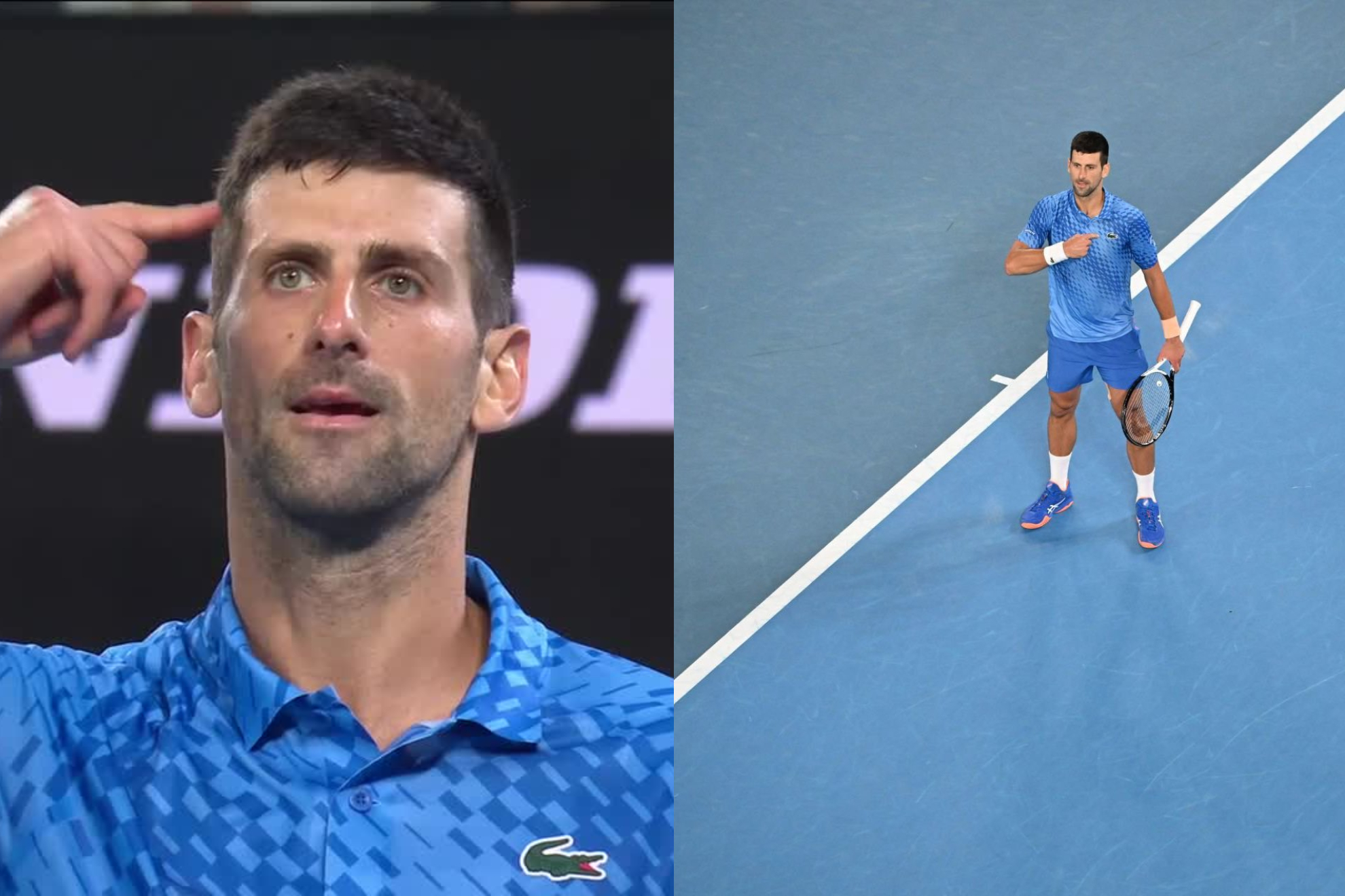 Djokovic imita a Alcaraz tras ganar en Australia, dedicatoria para el espaol?