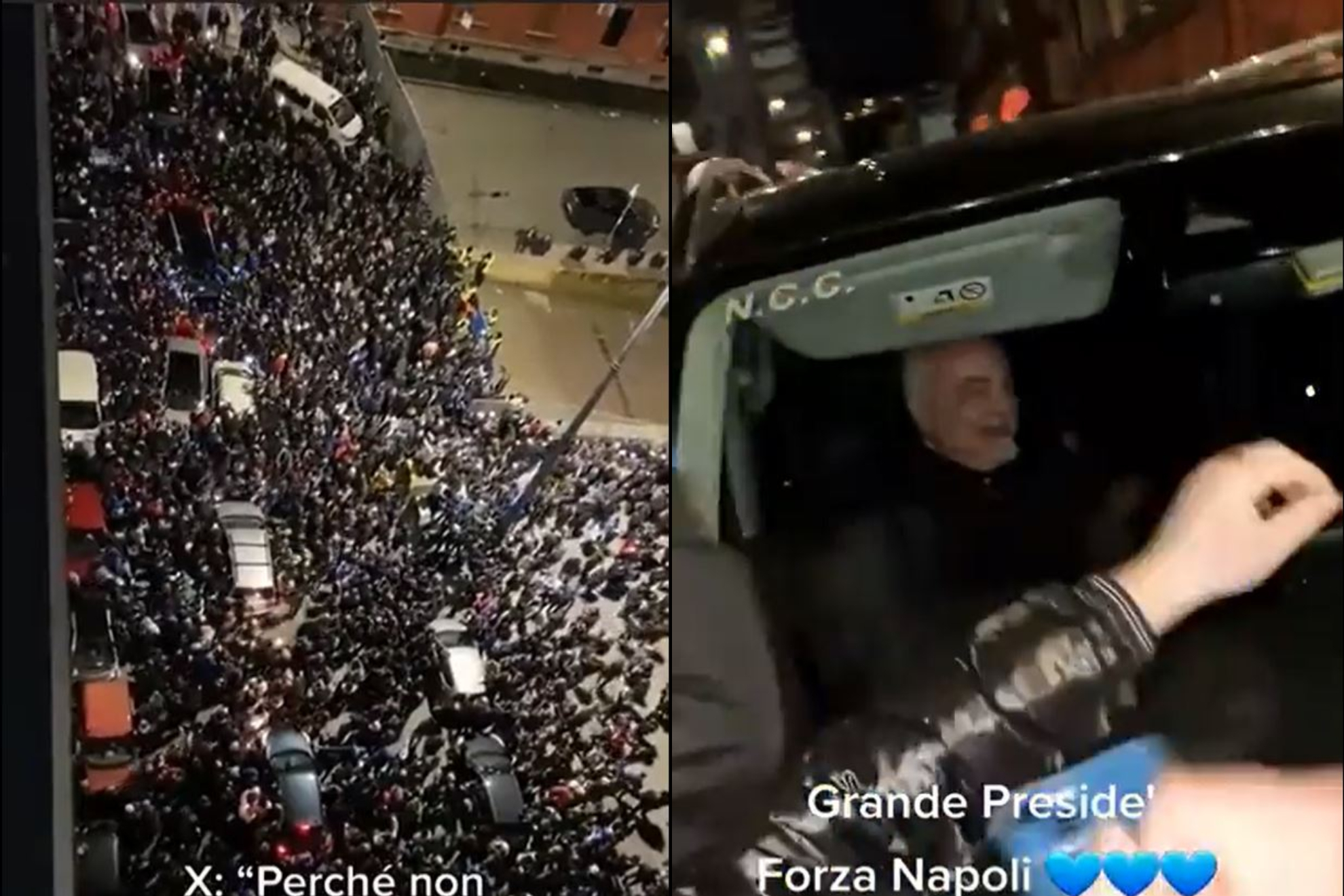 Los aficionados del Napoli ya se saborean el Scudetto y festejan en las calles