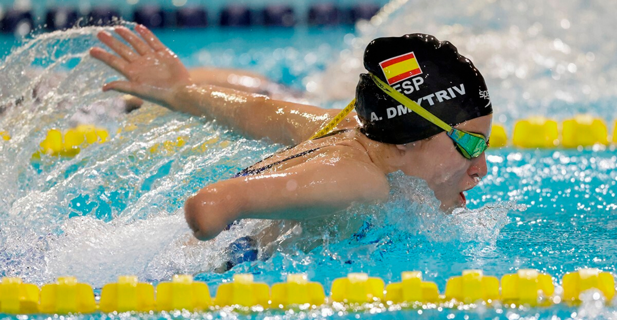 Anastasiya Dmytriv, en el Mundial de natación paralímpica de Madeira.