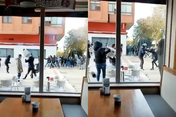 Detenidos 64 ultras por una pelea entre radicales del Burgos y el Zaragoza