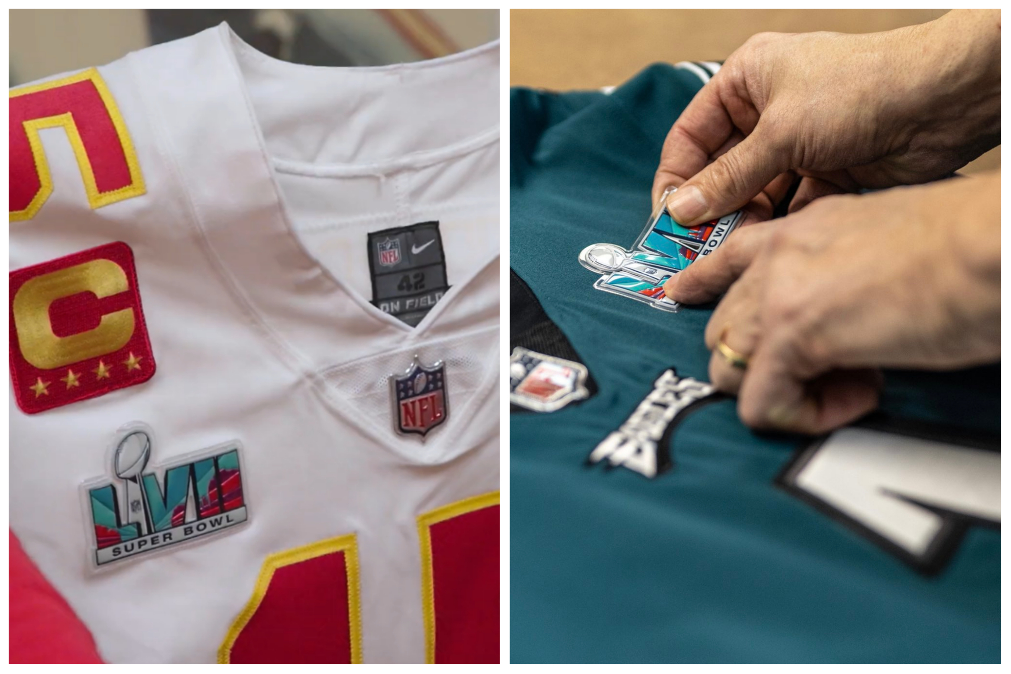 Chiefs will wear white jerseys and the Eagles will wear green jerseys at the Super Bowl.