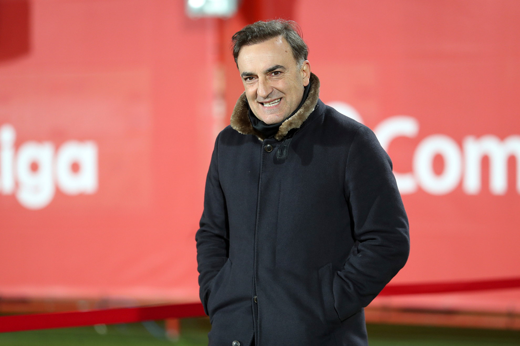 Carlos Carvalhal, entrenador del Celta, durante el partido ante el Mallorca.