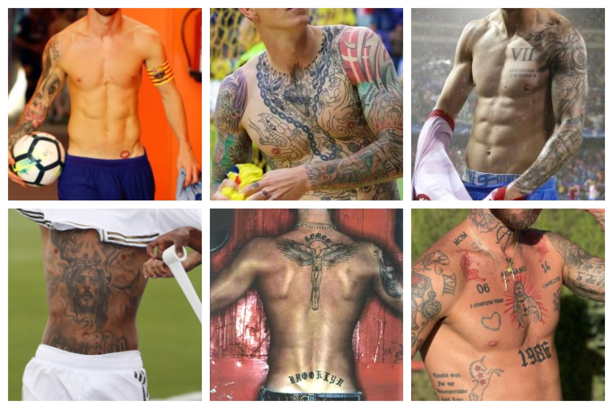 Los tatuajes de los futbolistas, ¿sabes de quién es cada uno?