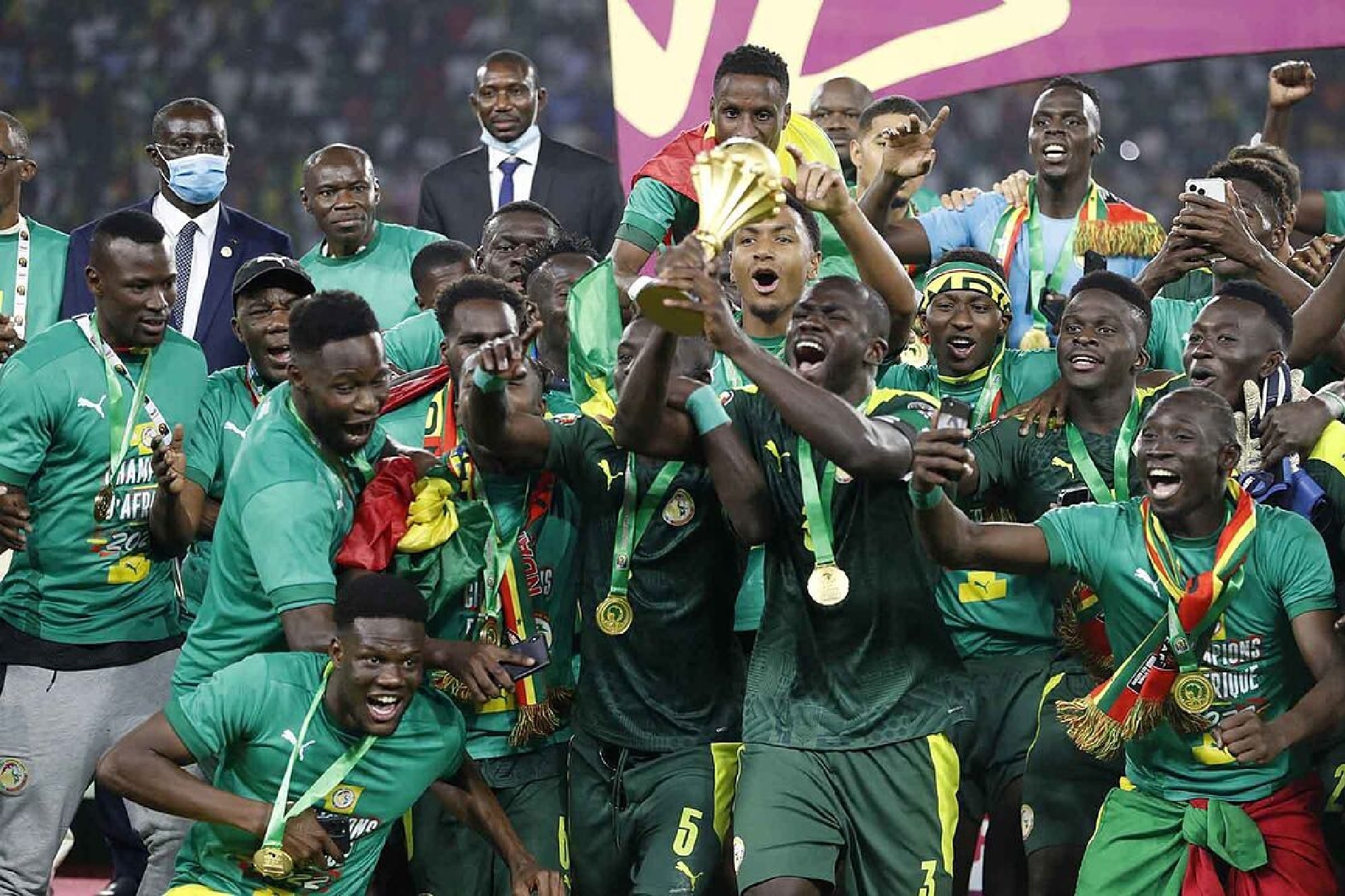 Senegal celebra su primer campeonato continental.Reuters
