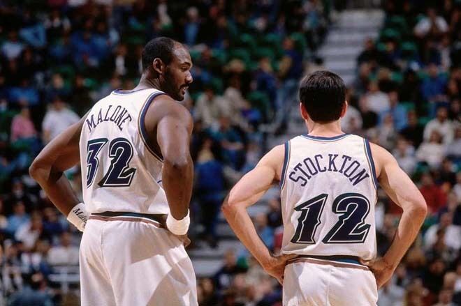 Karl Malone y John Stockton, uno de los mejores dúos de la historia del baloncesto