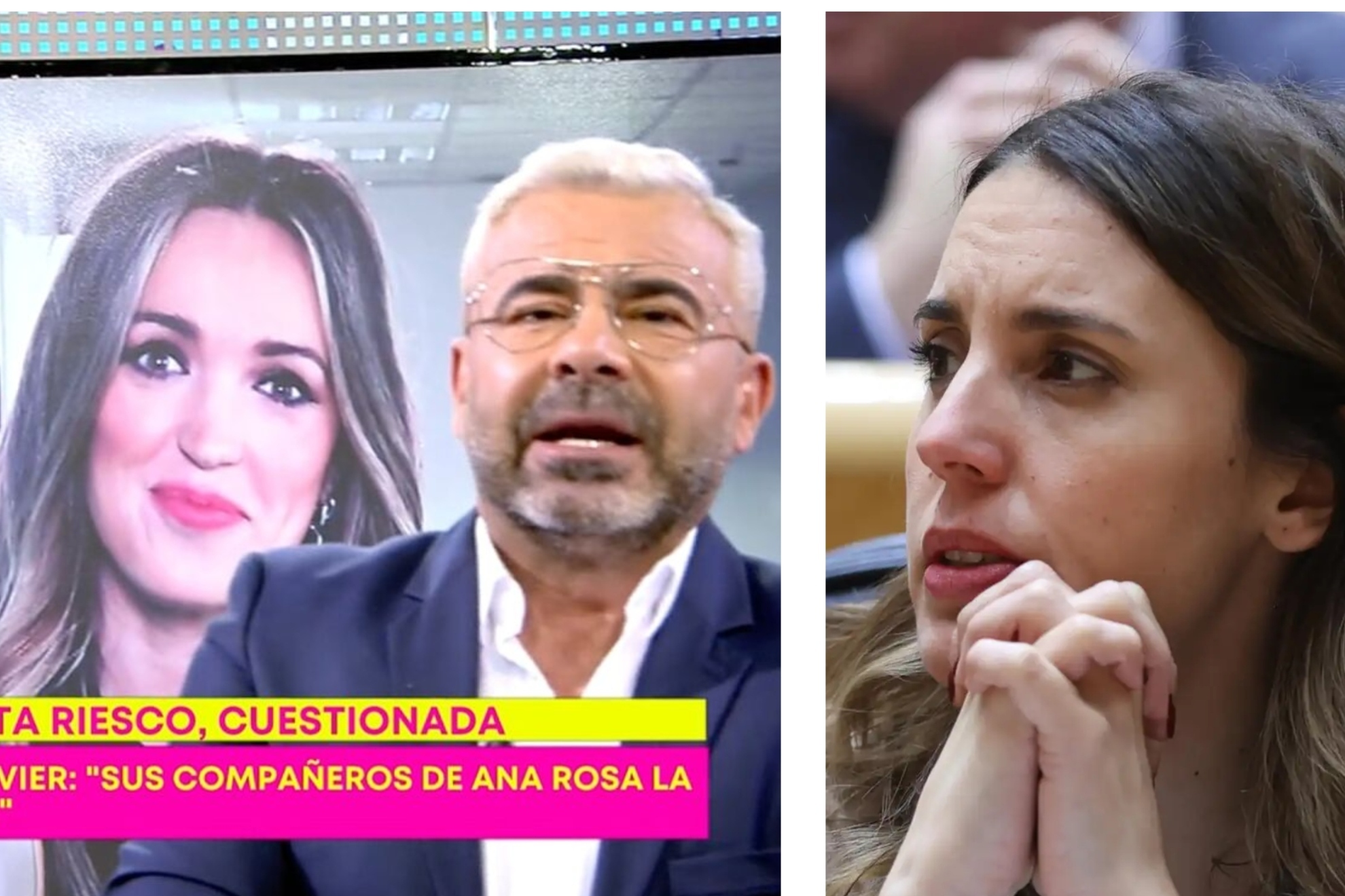 Marta Riesco manda los ataques de Jorge Javier a la ministra Irene Montero.