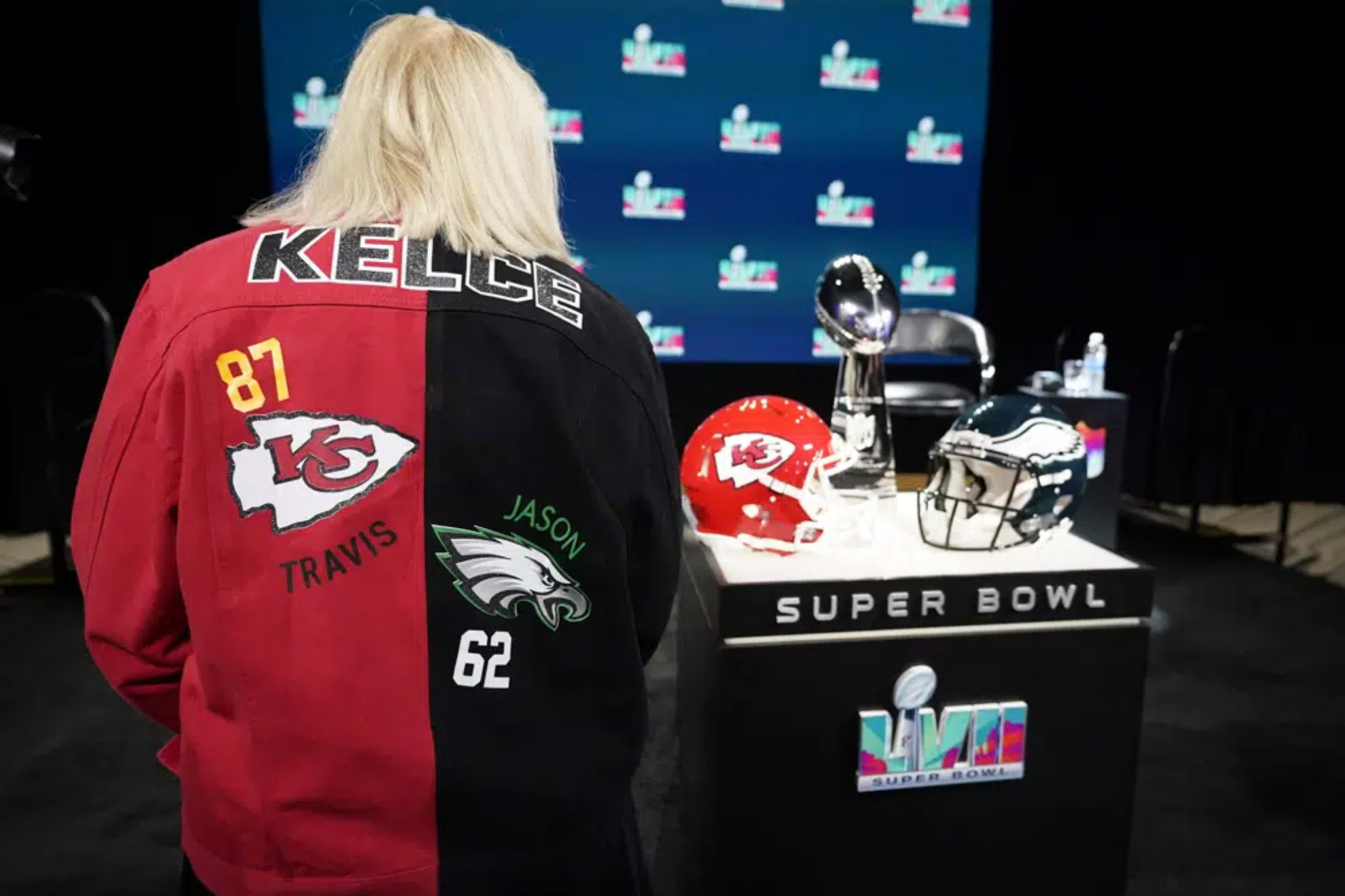 Donna Kelce, mother of Kansas City Chiefs tight end Travis Kelce and Philadelphia Eagles center Jason Kelce.