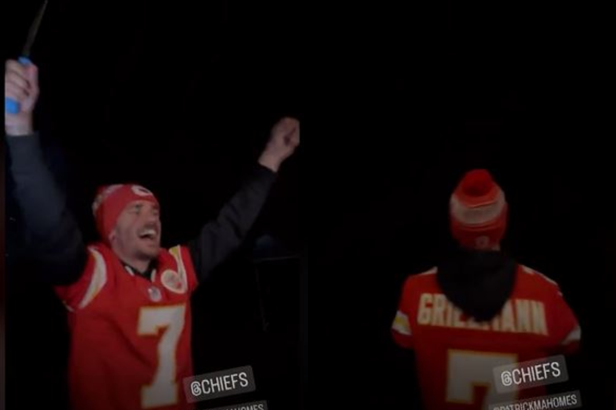 La locura de Griezmann celebrando la Super Bowl de los Chiefs con pirotecnia incluida