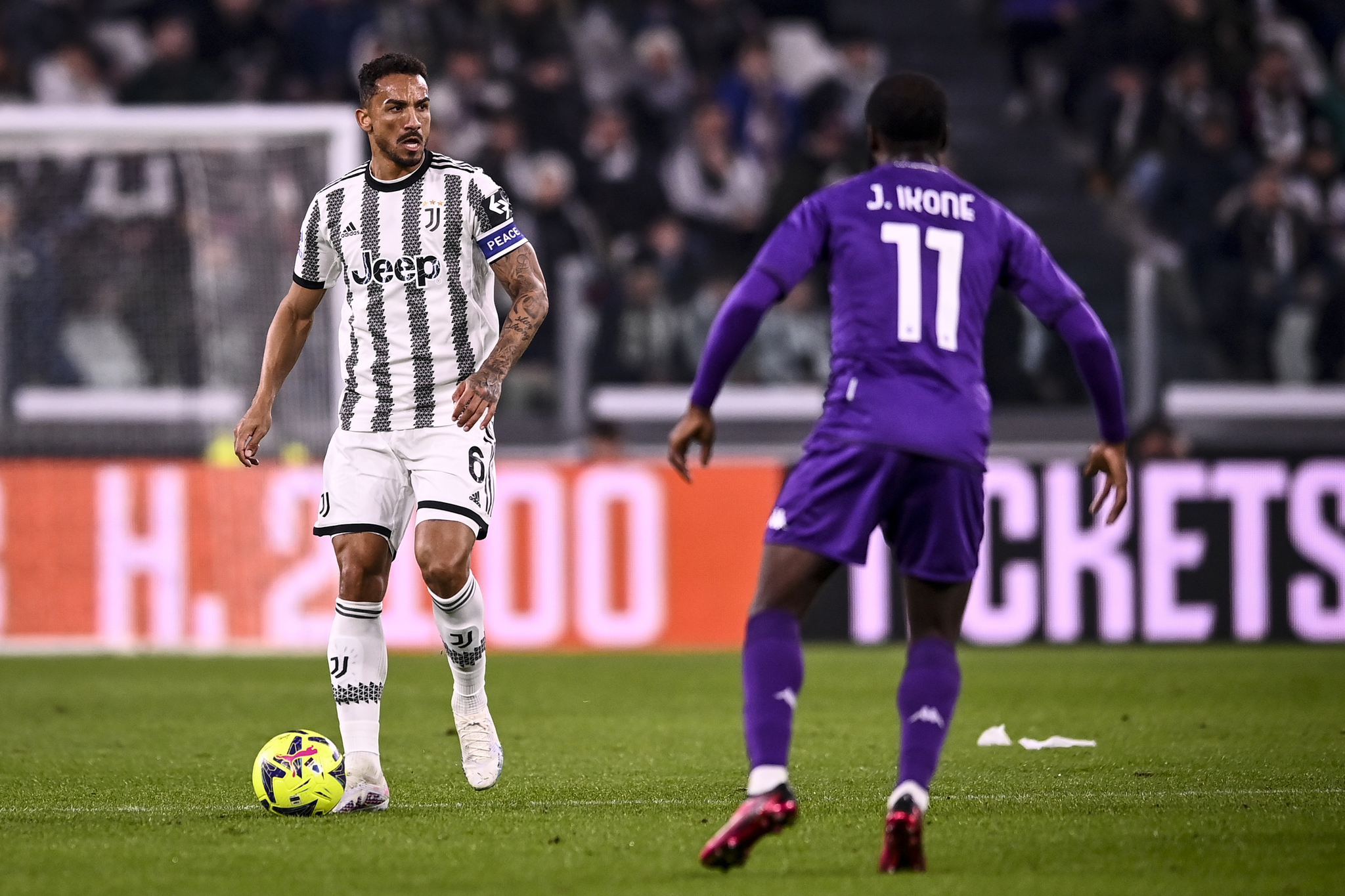 Danilo, en un partido con la Juventus.