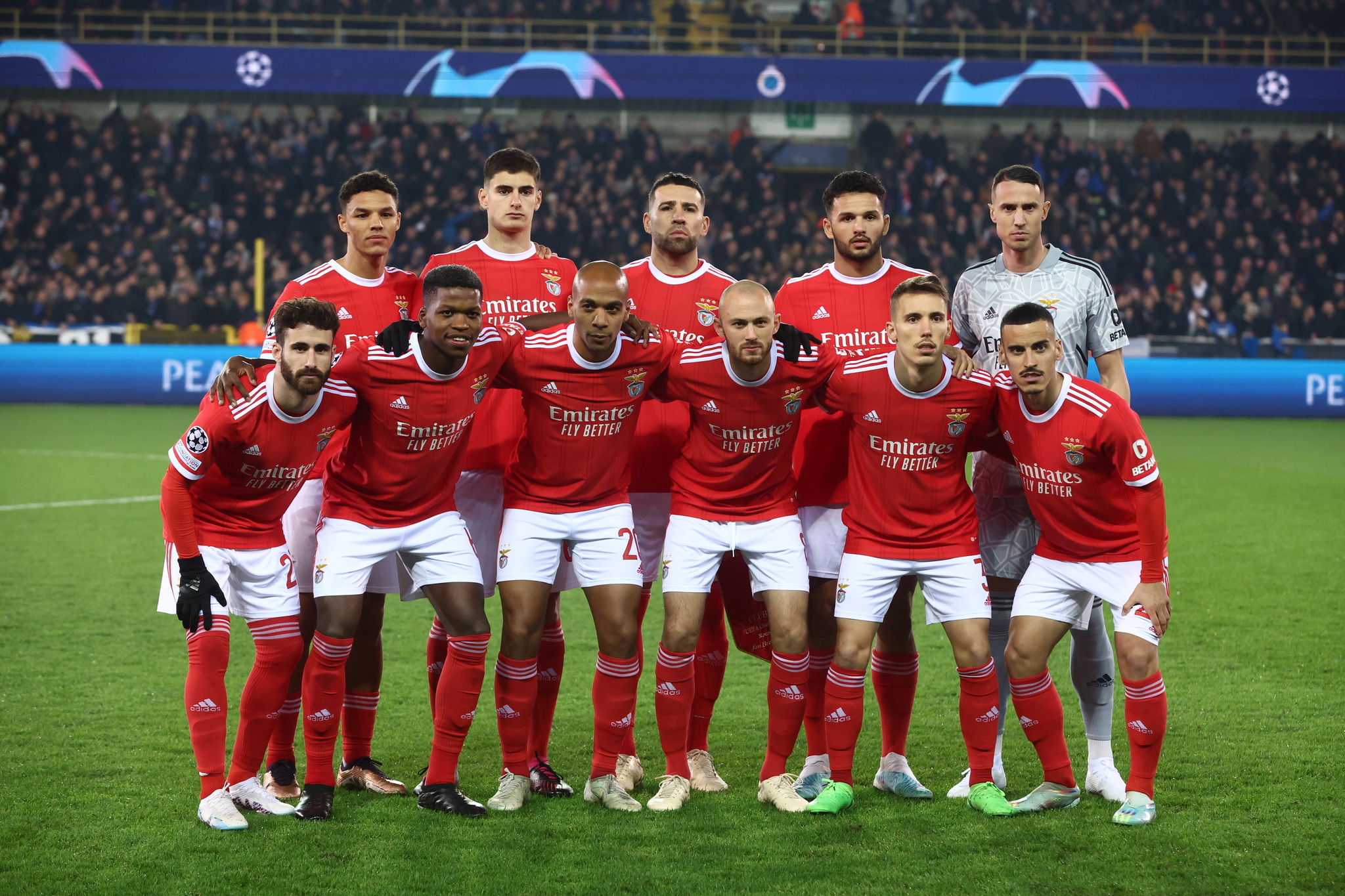 El once titular del Benfica en el día de hoy.