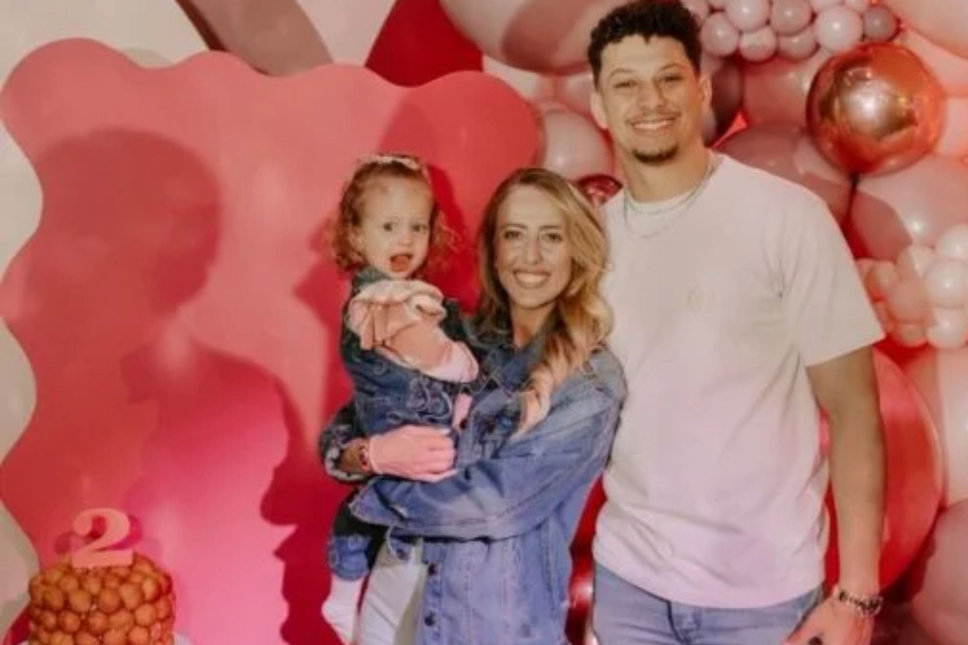 Patrick Mahomes, Brittany Matthews and their daughter.