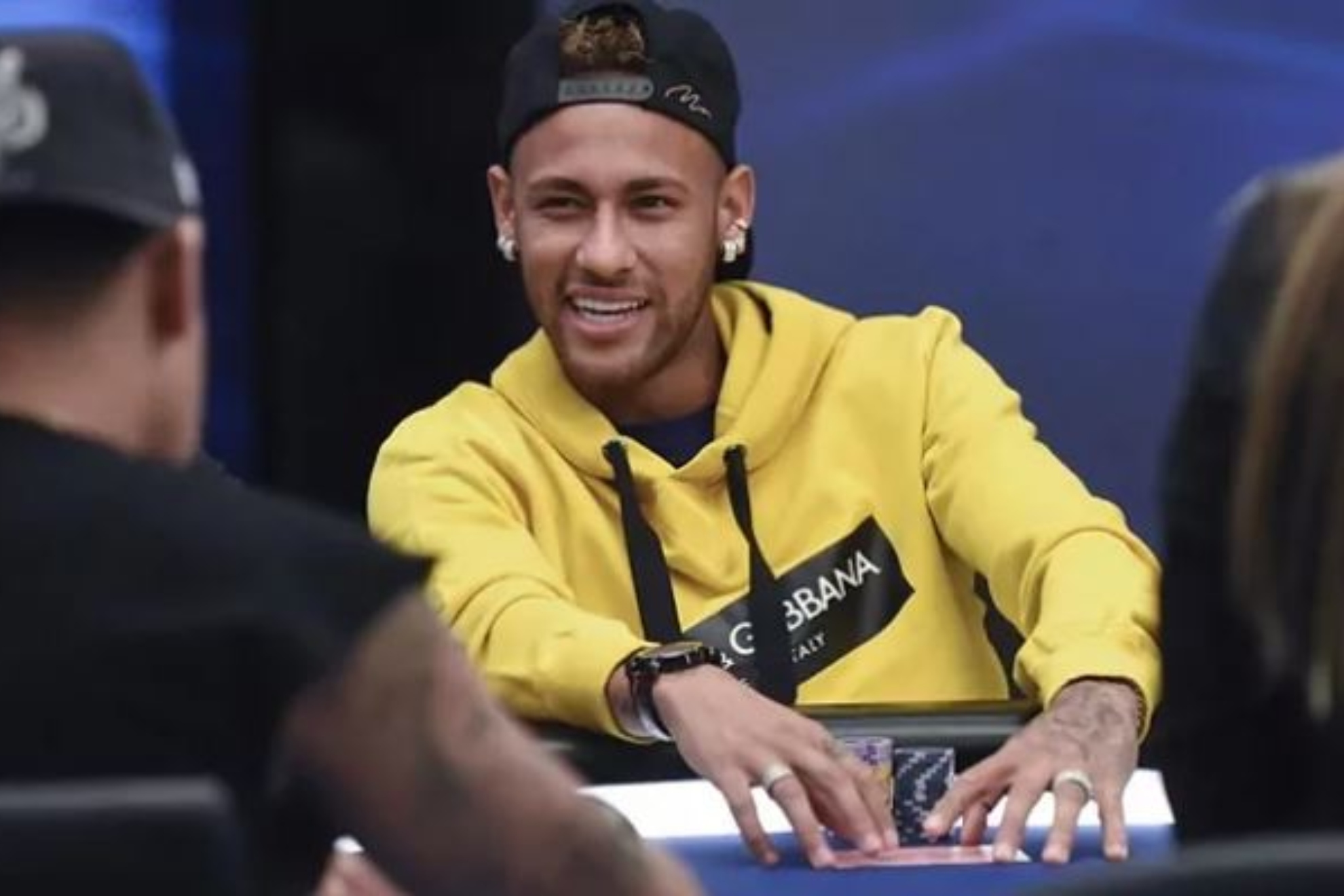 Neymar, durante una partida de p�ker.