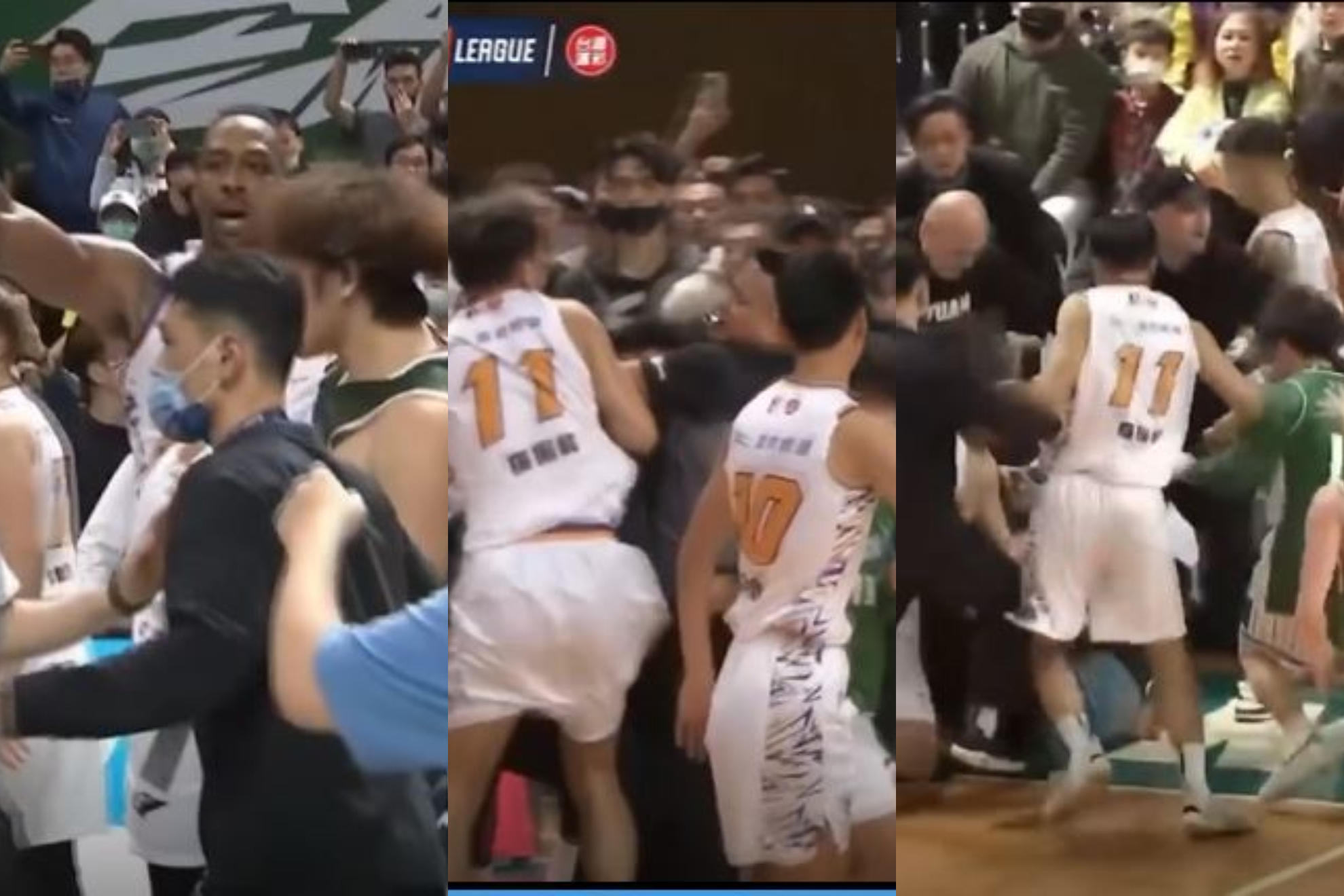 Batalla campal en Taiwn en un partido de baloncesto: multitudinaria pelea