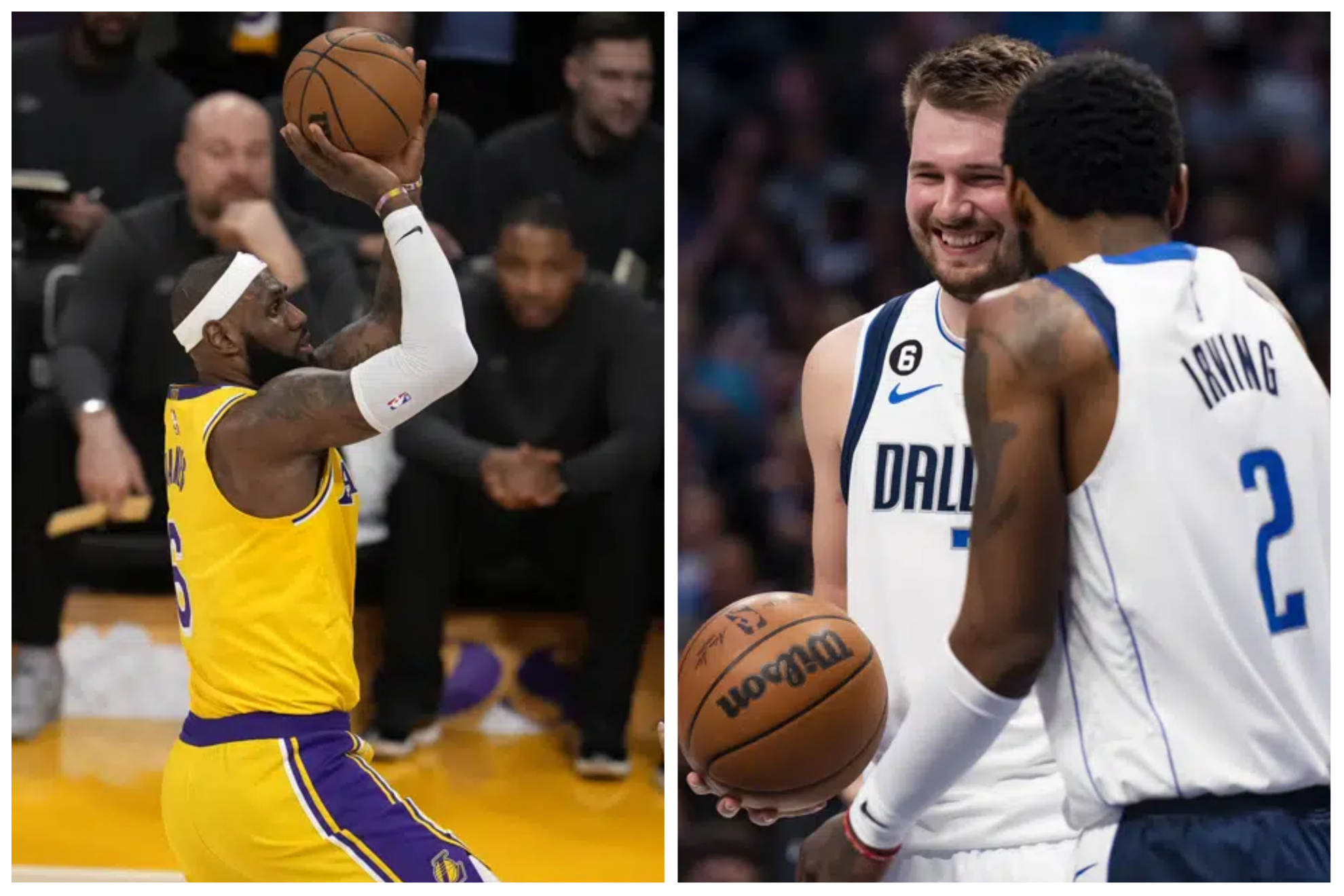 LeBron James and the Los Angeles Lakers will visit the Dallas Mavericks to face Luka Doncic and Kyrie Irving.