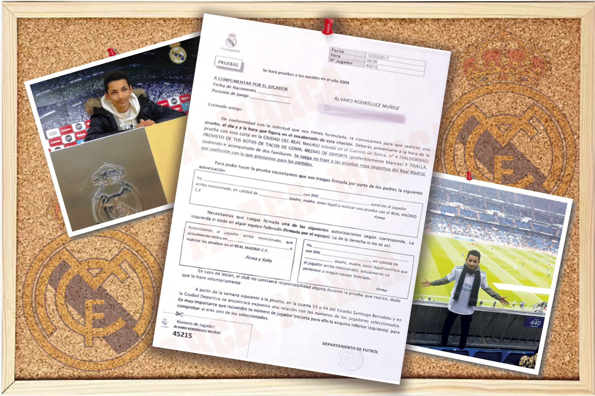 La carta de la primera 'convocatoria' de lvaro: "No vengas con ropa del Real Madrid"