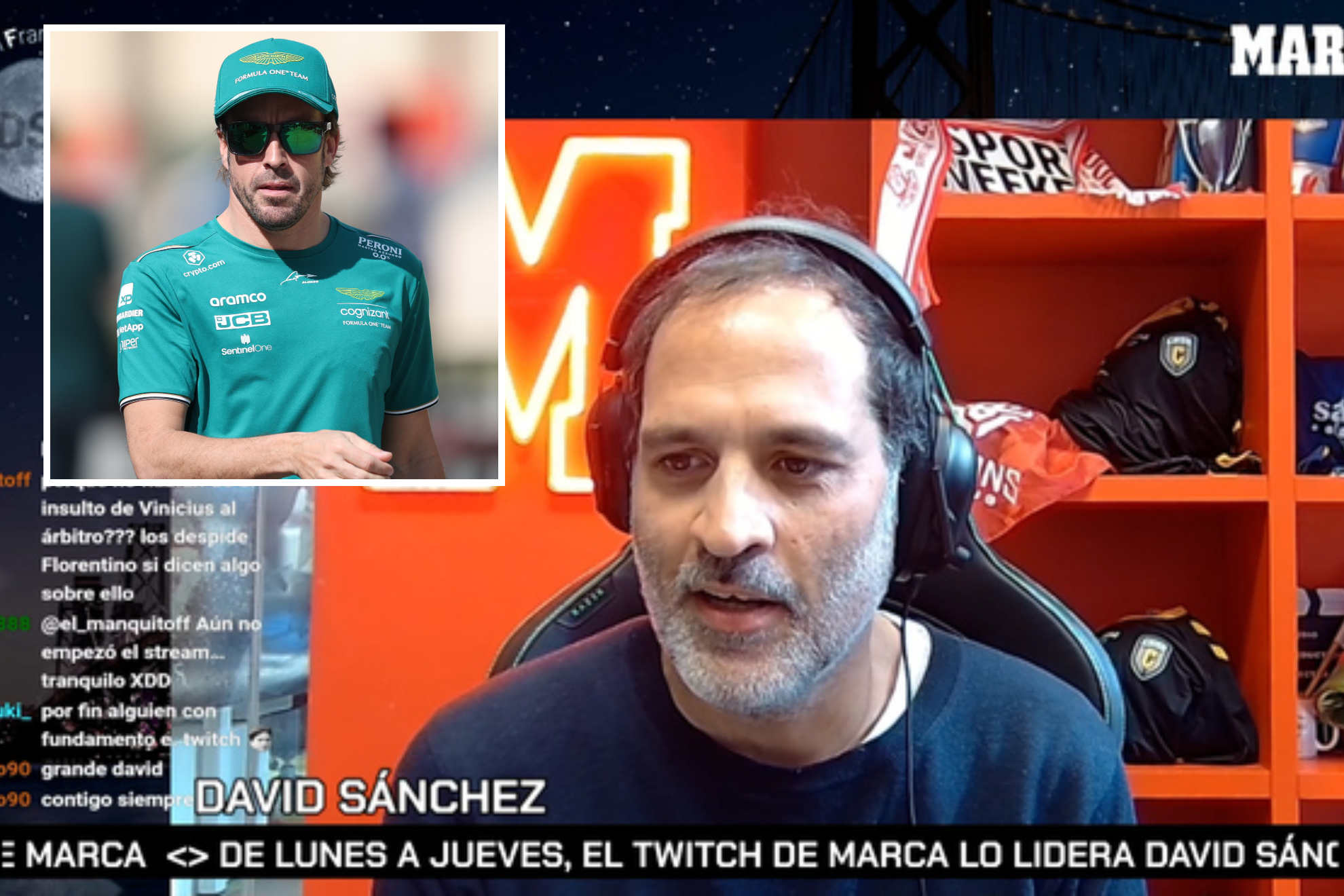 David Snchez, Twitch en directo: "Si el Madrid fuera sin Benzema y Vinicius... lo que se dira"