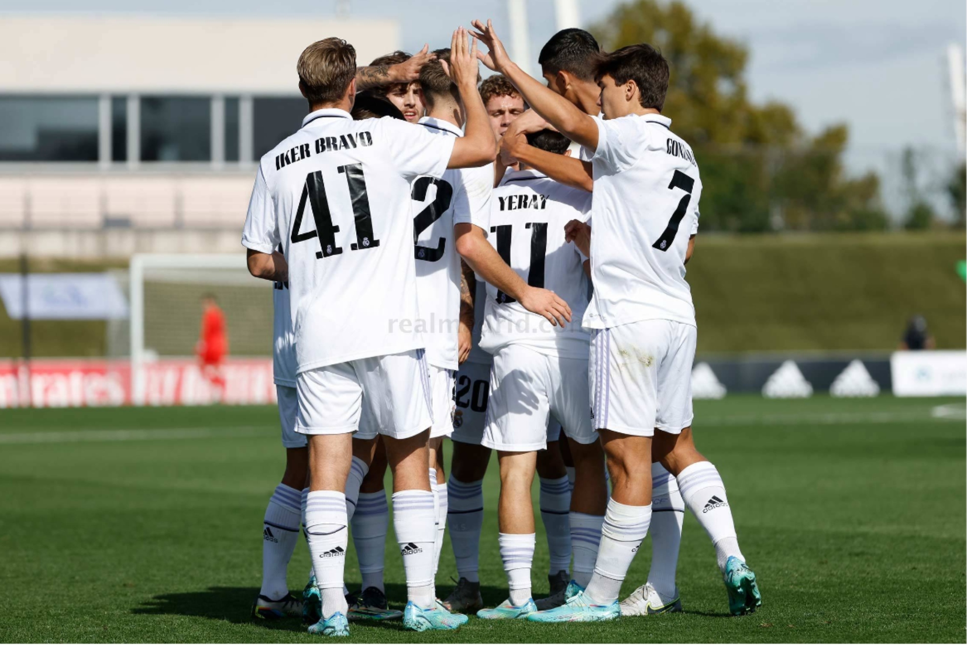 Los jugadores del Real Madrid, celebrando un gol en la Youth League.