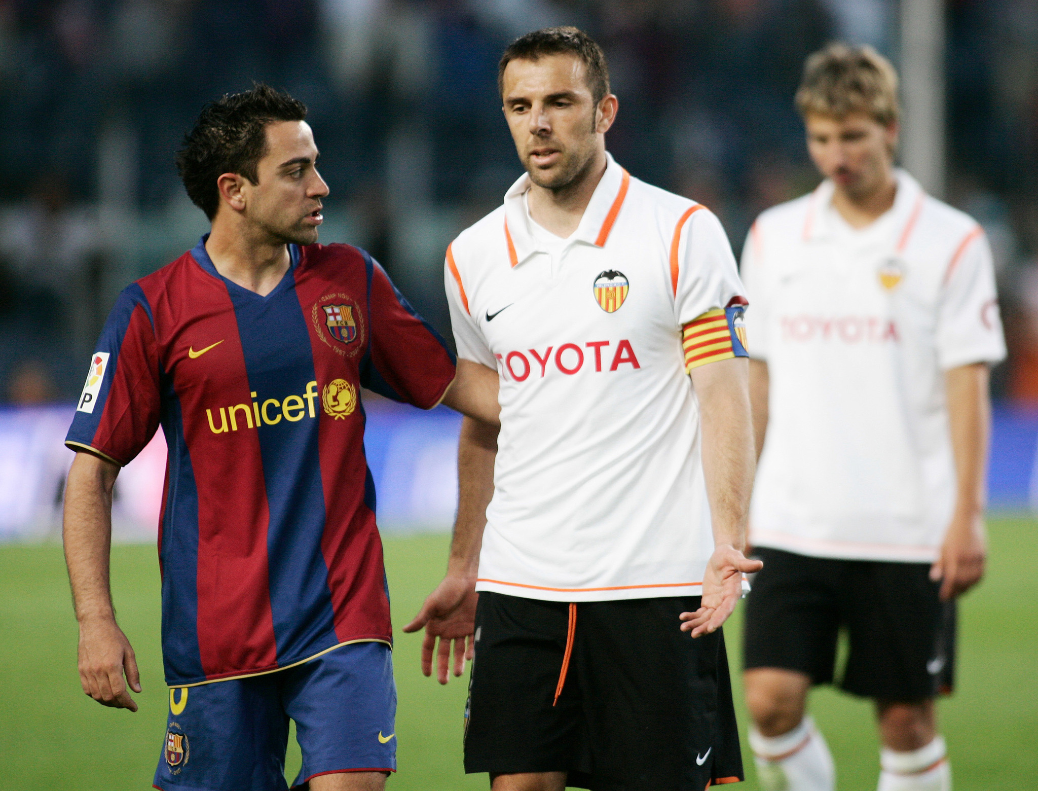 En el Camp Nou en 2008 tras un duro 6-0 para el valencianista.