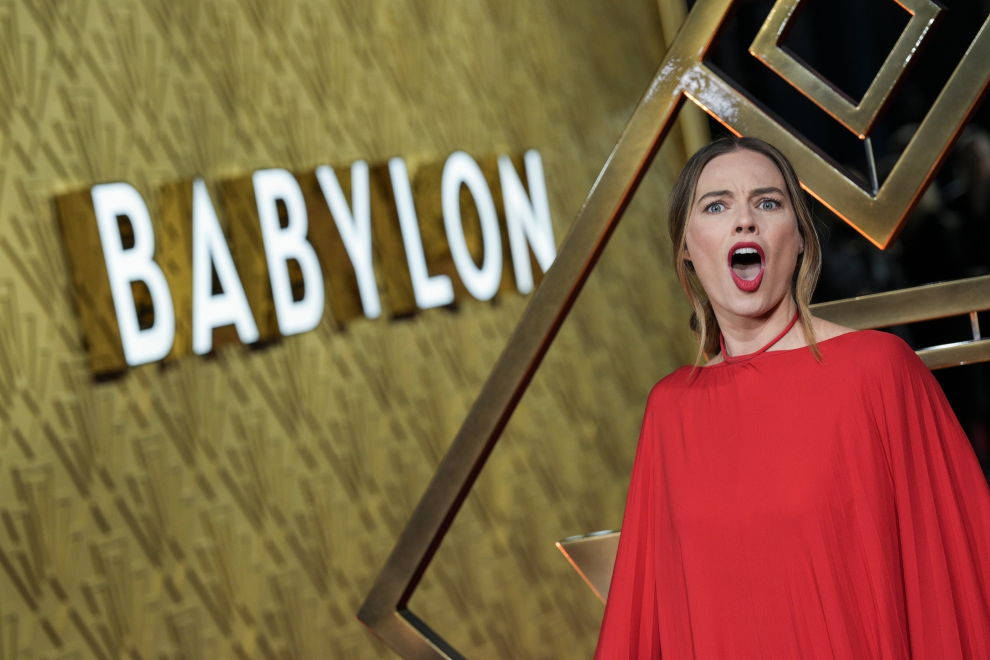 Actress Margot Robbie at the Babylon premiere.