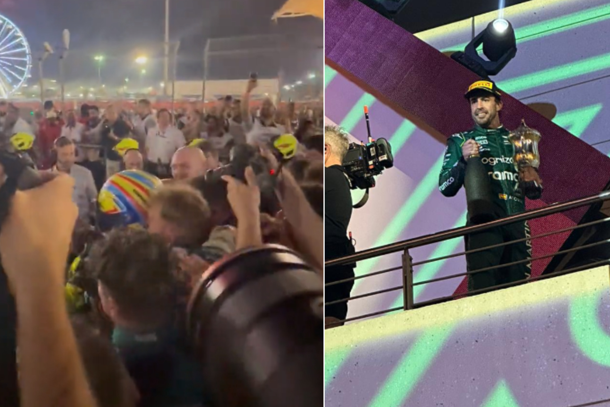 Esto ya es historia: los sonidos de la celebración de Fernando Alonso