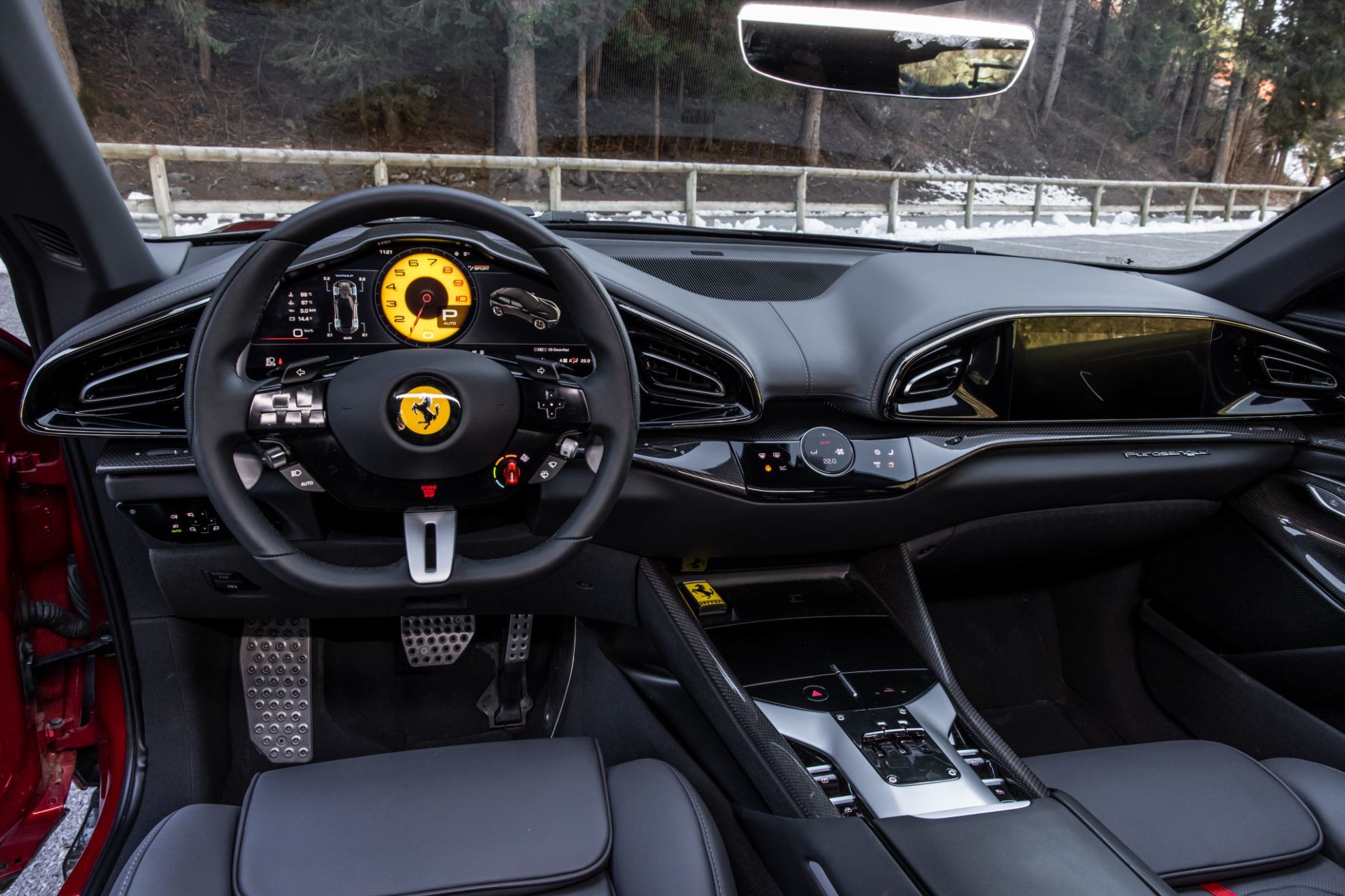 El interior del Ferrari Purosangue también es muy innovador.