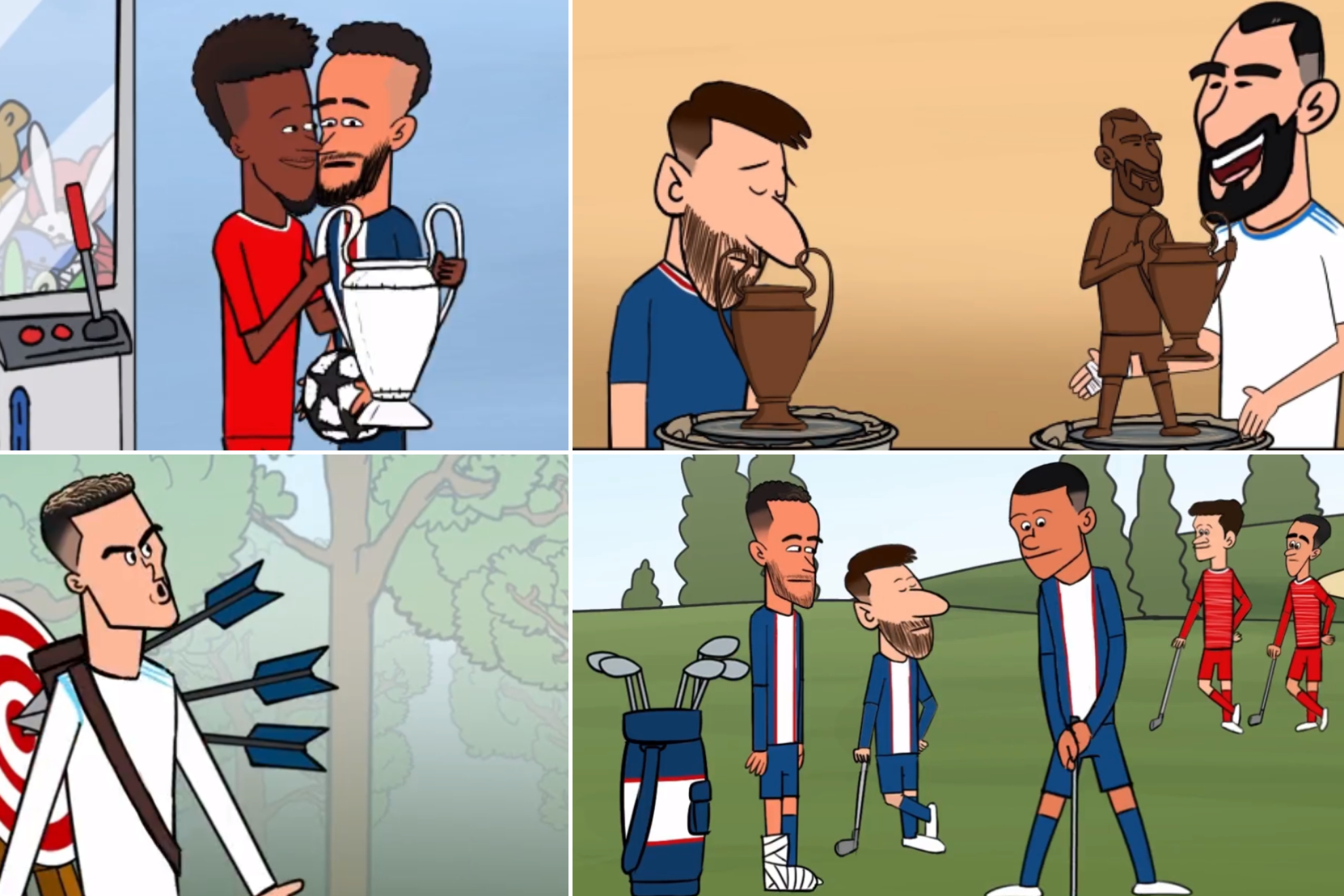 La parodia sobre el PSG de sus seis fiascos en la Champions: con Cristiano y Benzema