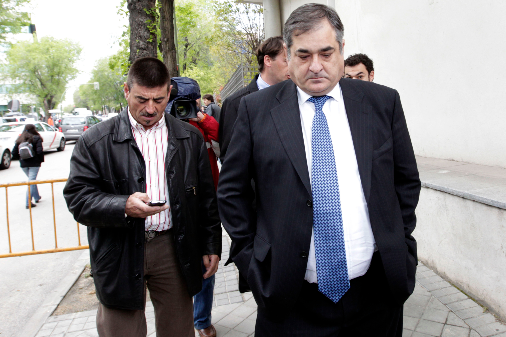 Manolo Saiz a la salida de una de las sesiones del juicio por la Operacin Puerto.