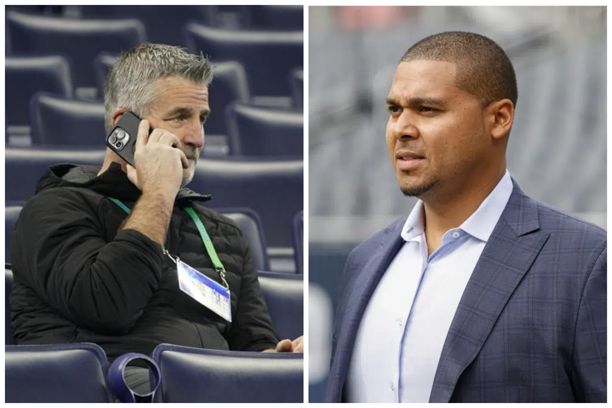 Frank Reich is the new head coach of the Carolina Panthers, Ryan Poles is the Chicago Bears general manager.
