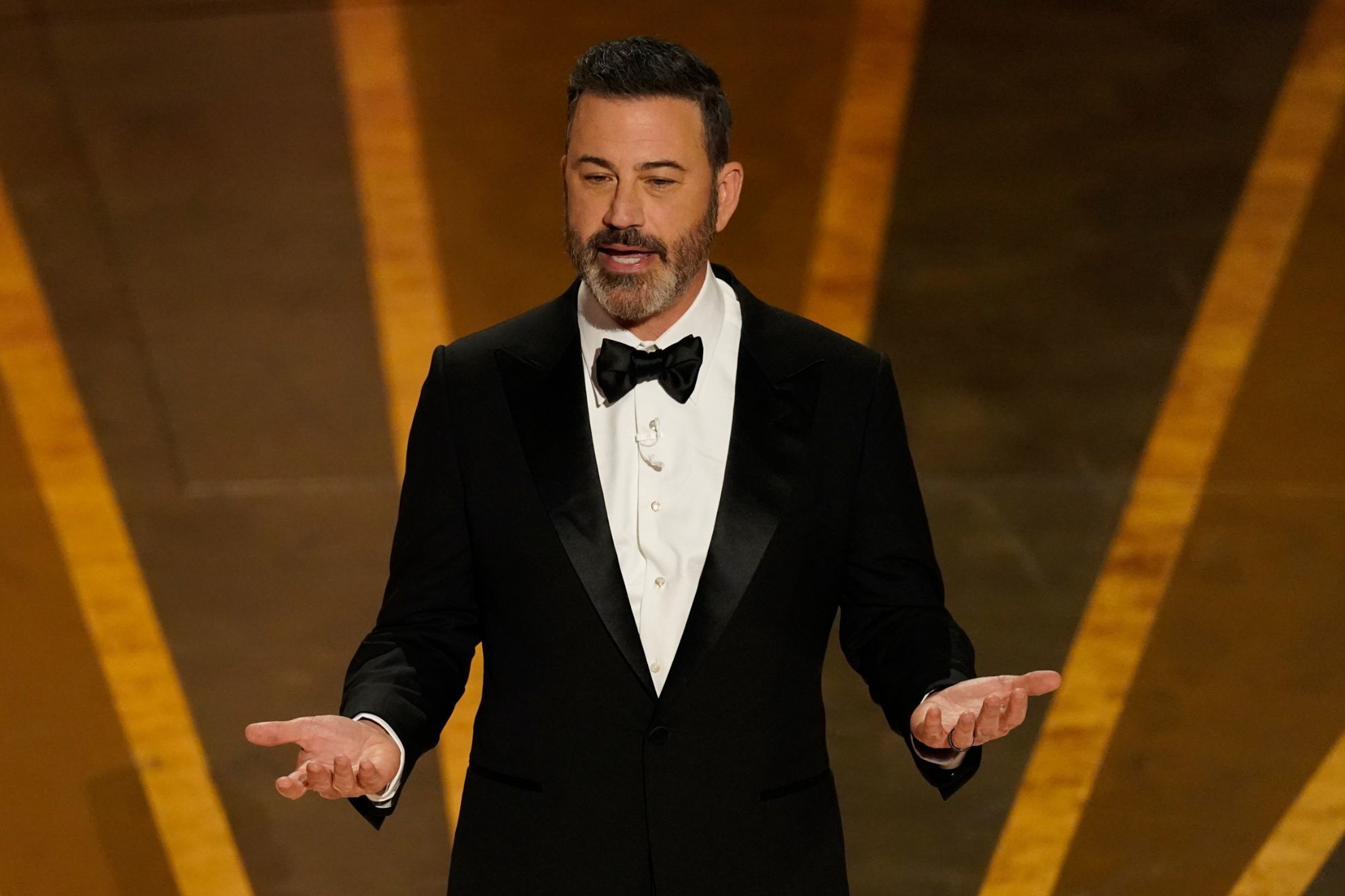 Oscars host Jimmy Kimmel makes fun of last year's slap