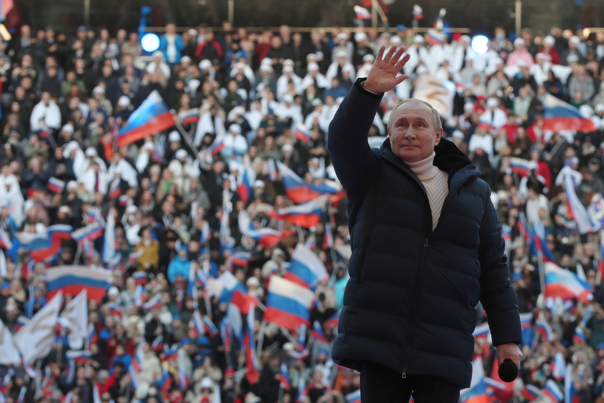 Vladimir Putin en el estadio Luzhniki de Moscú en 2022.