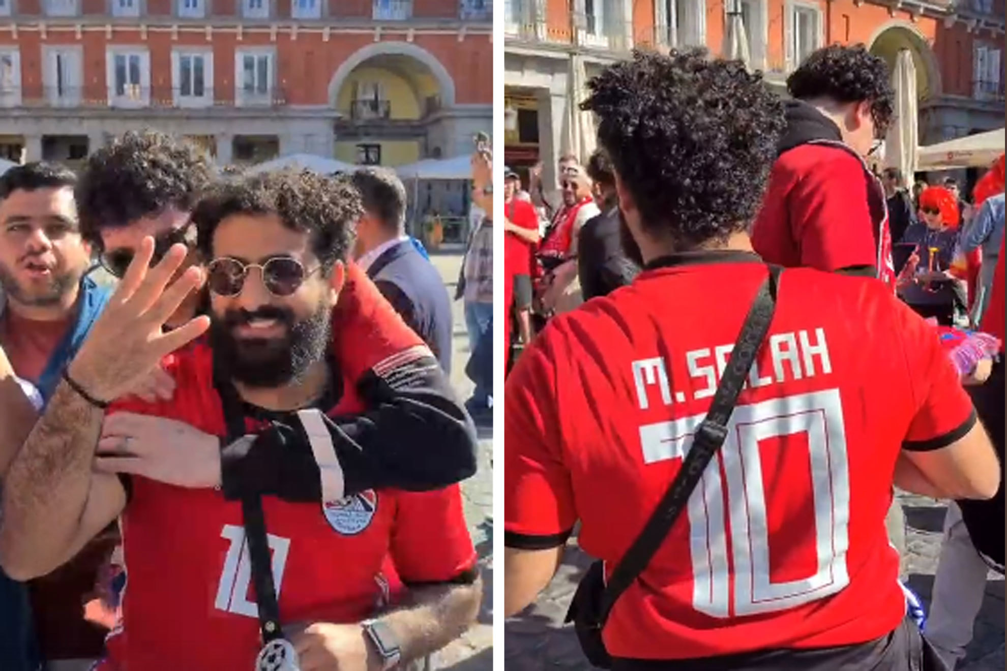 El 'doble' de Mo Salah se pasea por las calles de Madrid: "Esta noche marcar dos goles"
